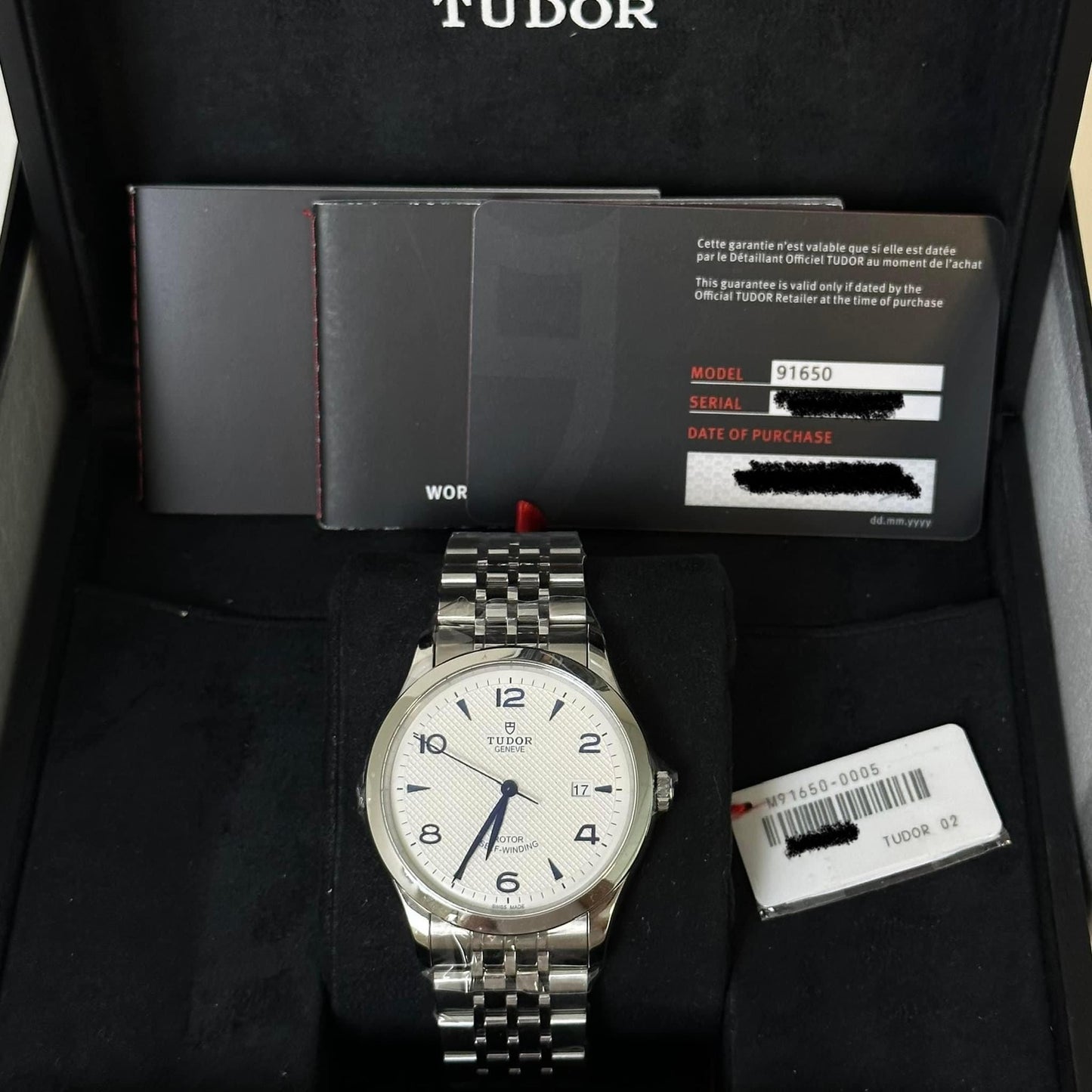 NEW Tudor 1926 White Dial Blue Marker 91650