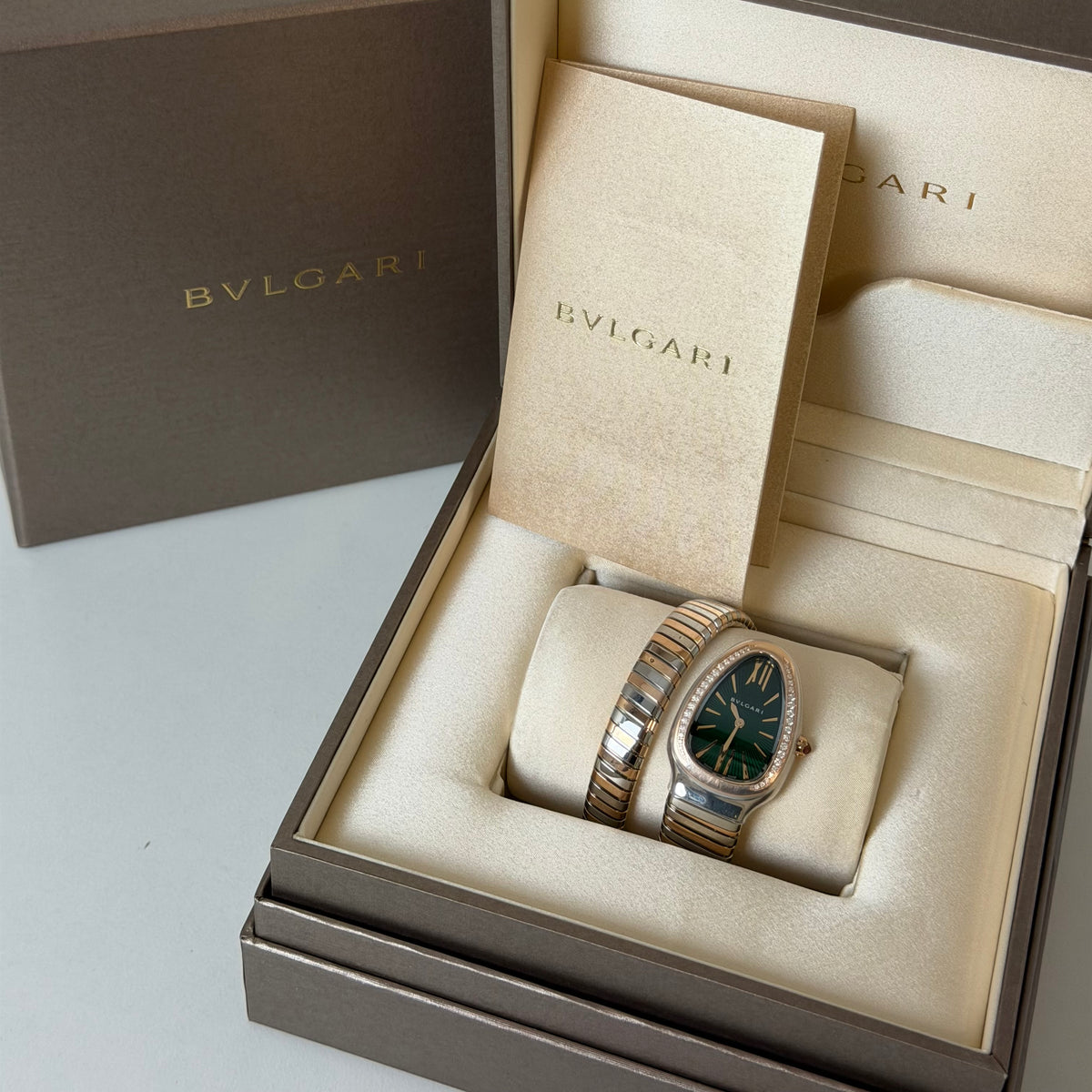 NEW Bvlgari Serpenti Tubogas Rose Gold & Steel 102790