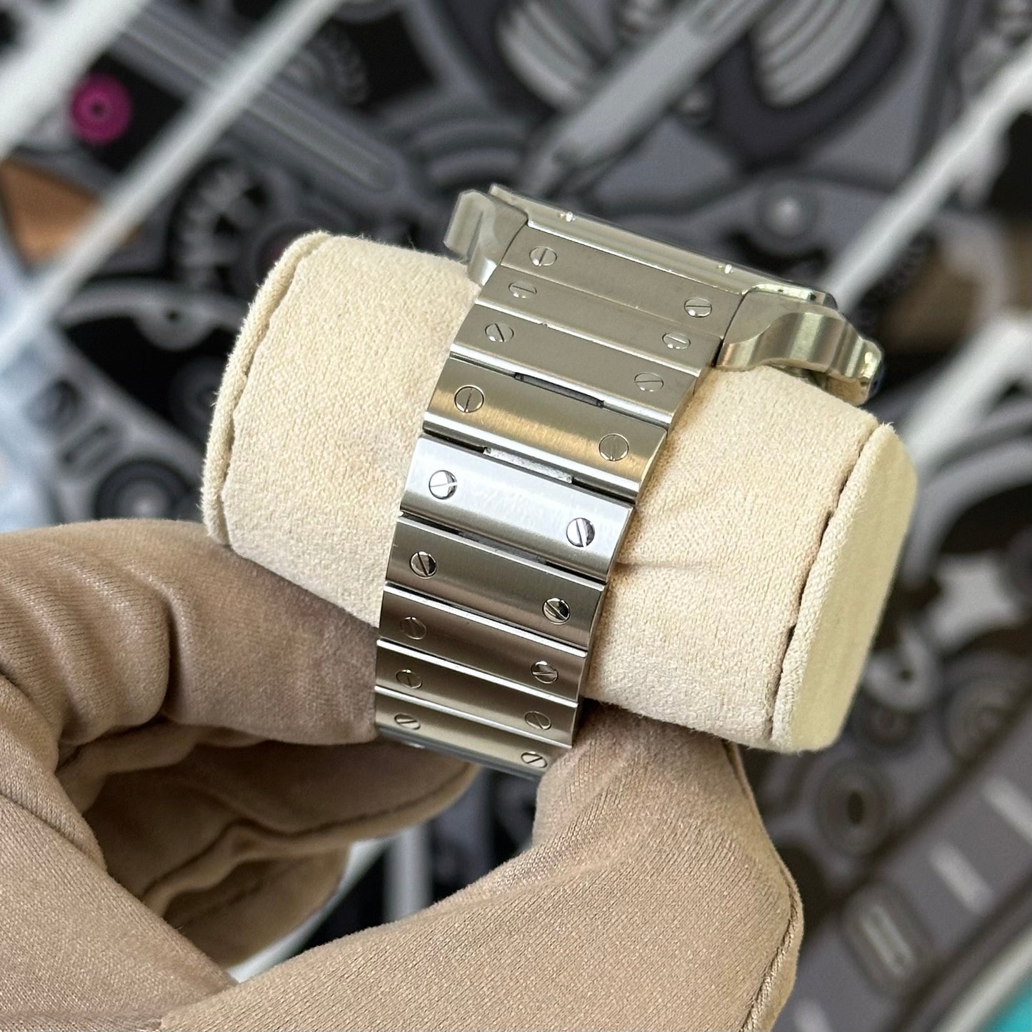 Cartier Santos Large Blue Dial WSSA0030