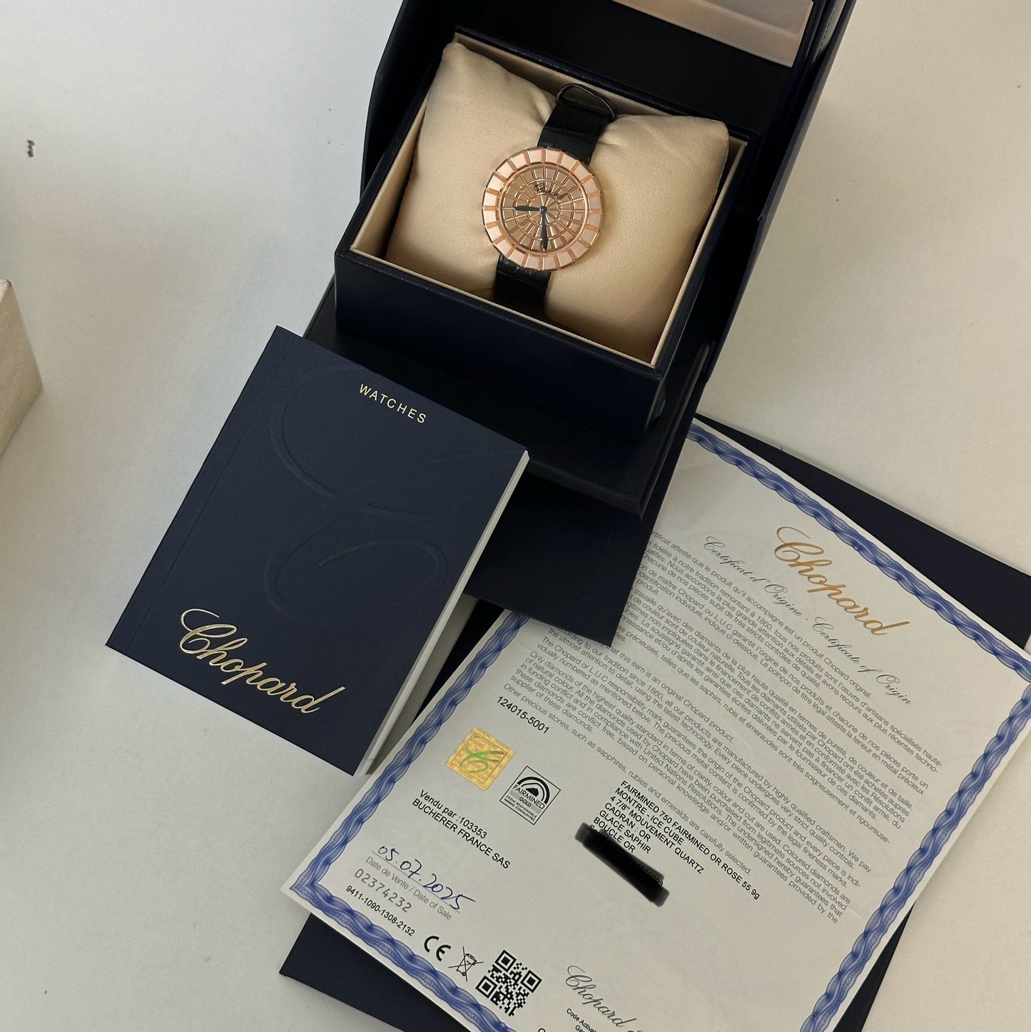 NEW Chopard Ice Cube 18K Rose Gold 124015-5001