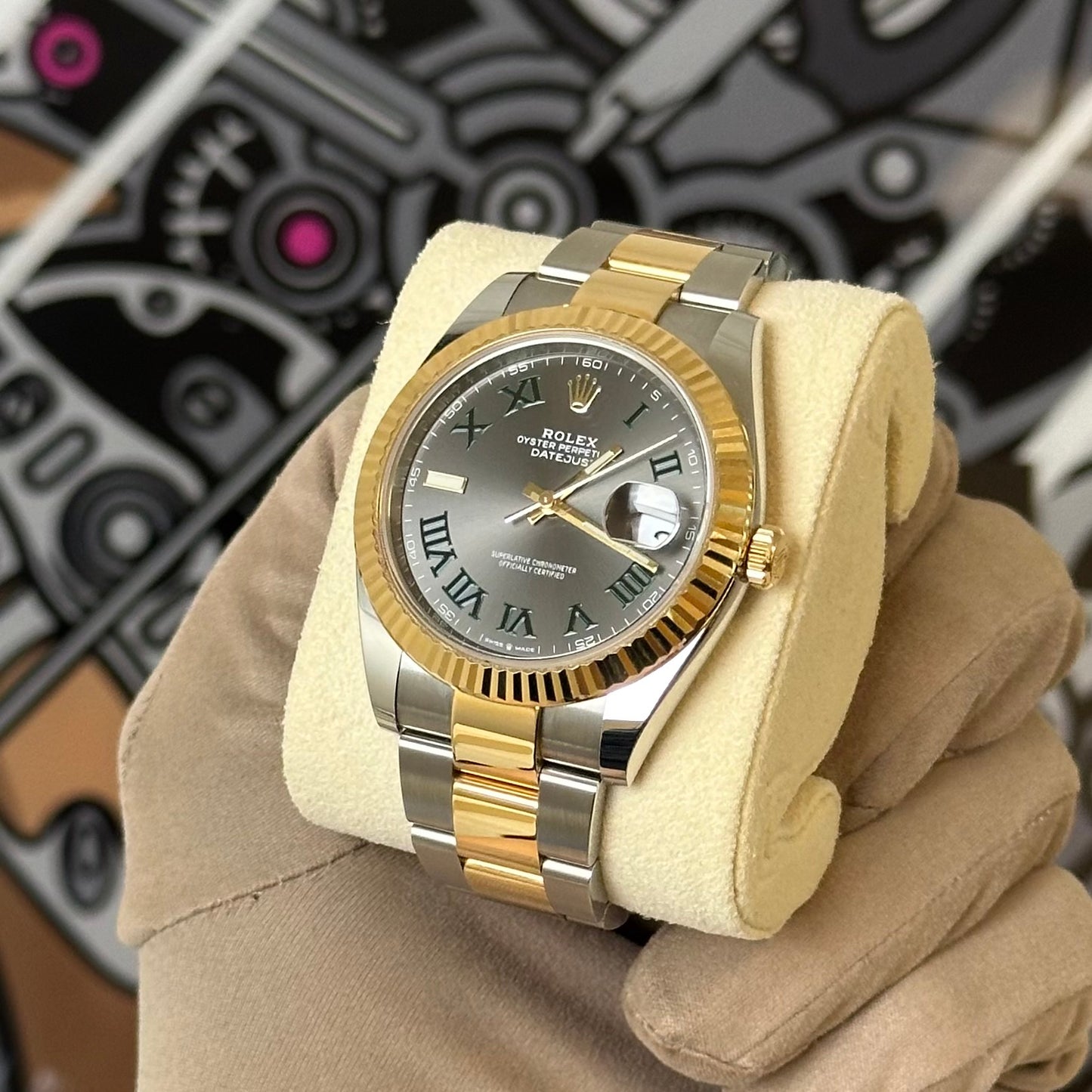 Rolex DJ41 Two Tone Fluted Wimbledon 126333