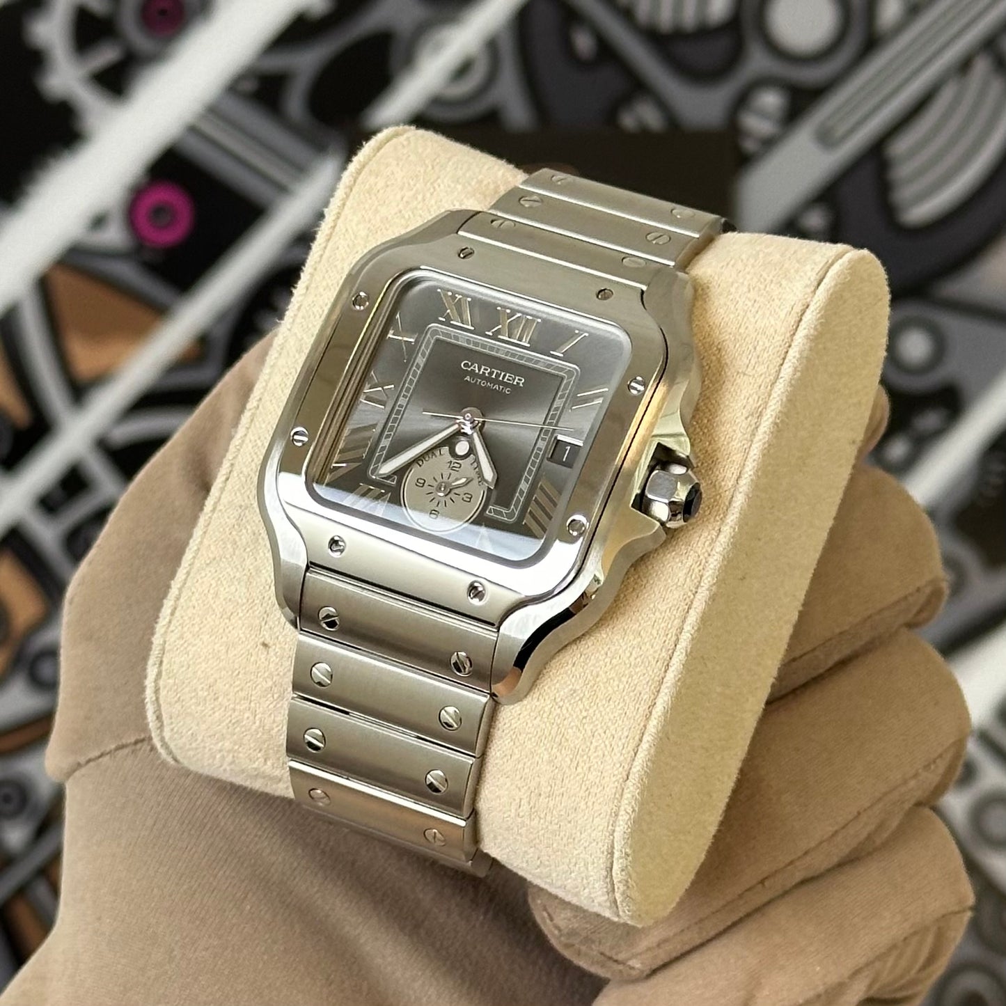 Cartier Large Santos Dual Time Automatic WSSA0076