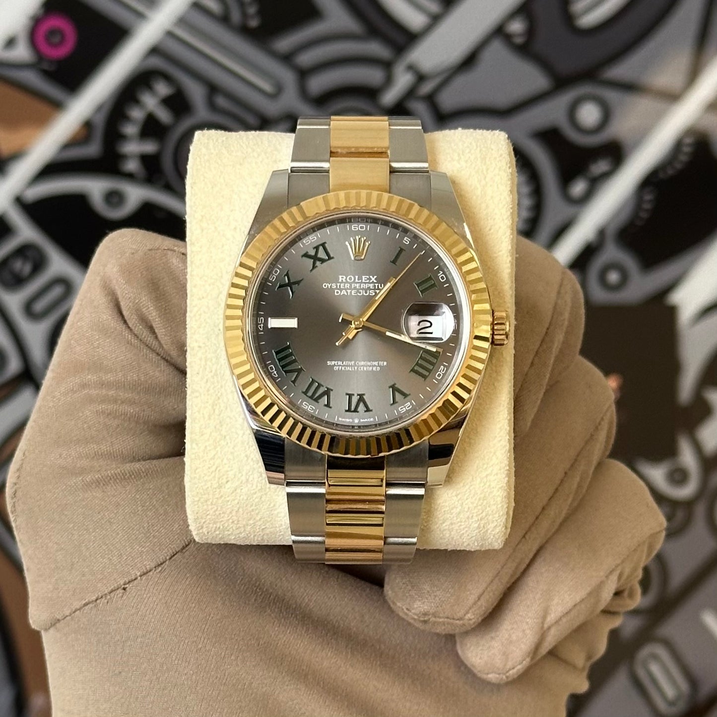 Rolex DJ41 Two Tone Fluted Wimbledon 126333