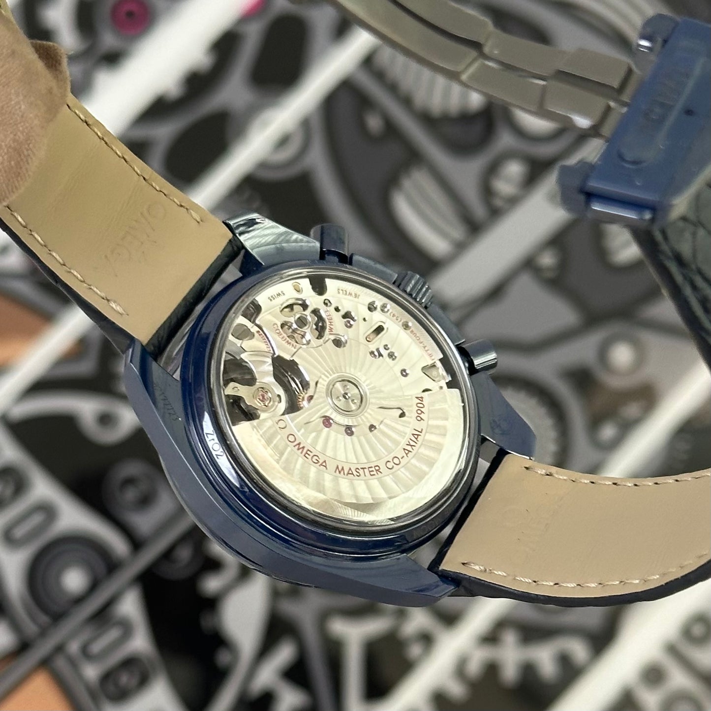Omega Blue Side of The Moon Aventurine Moonphase 304.93.44.52.03.002