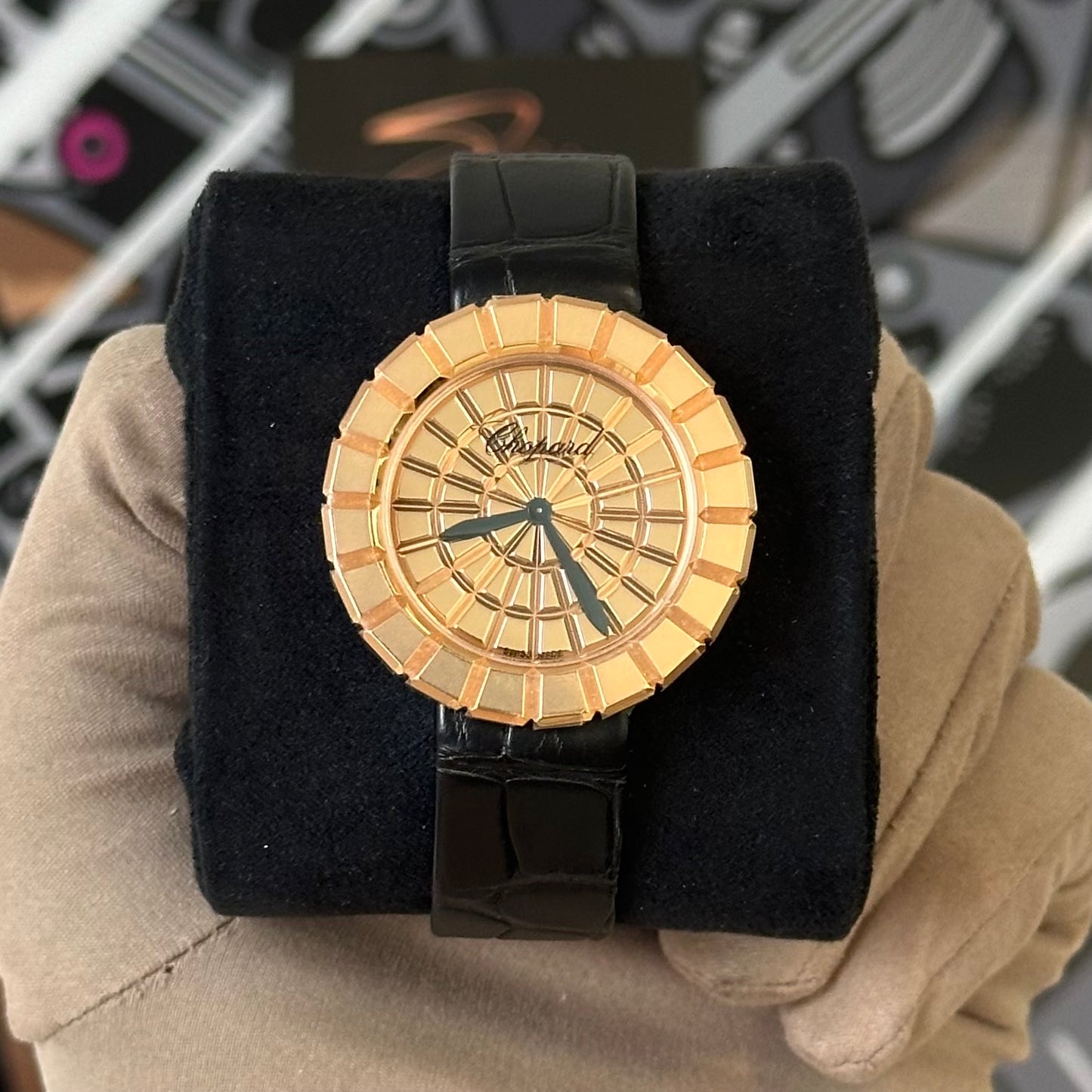 NEW Chopard Ice Cube 18K Rose Gold 124015-5001