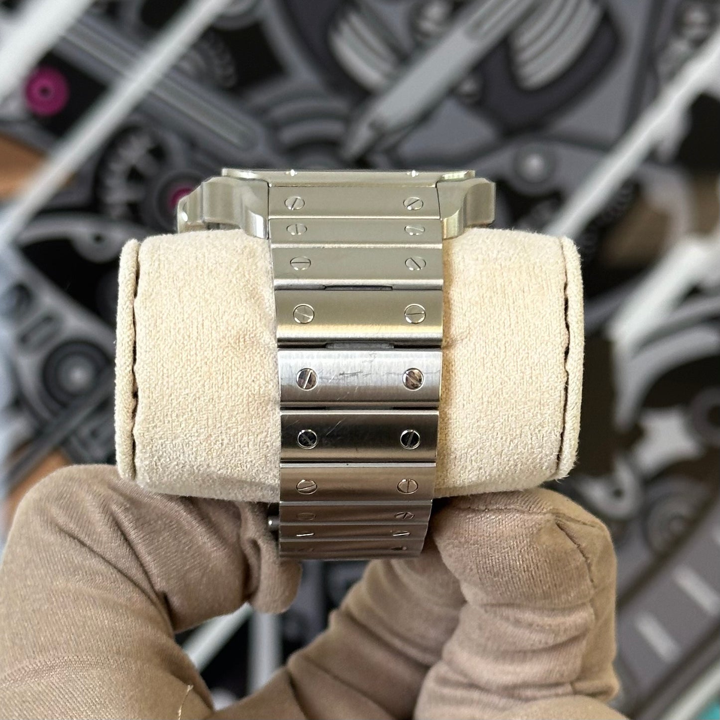 Cartier Santos Large Blue Dial WSSA0030