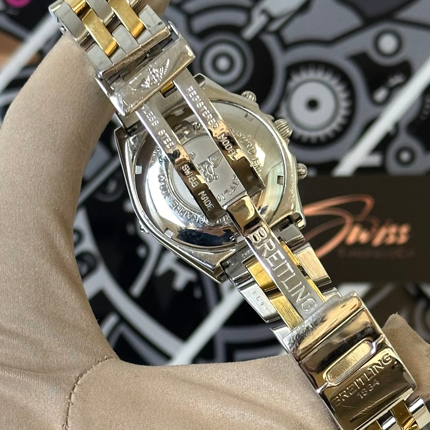 Breitling Chronomat Steel 18K Yellow Gold D13048