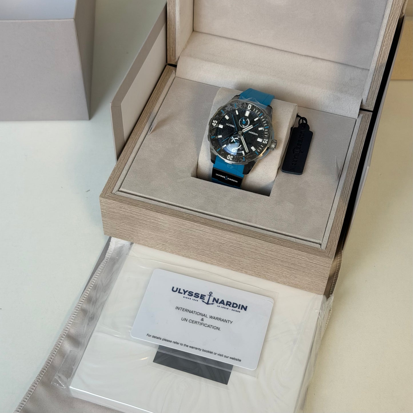 NEW Ulysse Nardin Diver Net Azure 1183-170-2B/3A