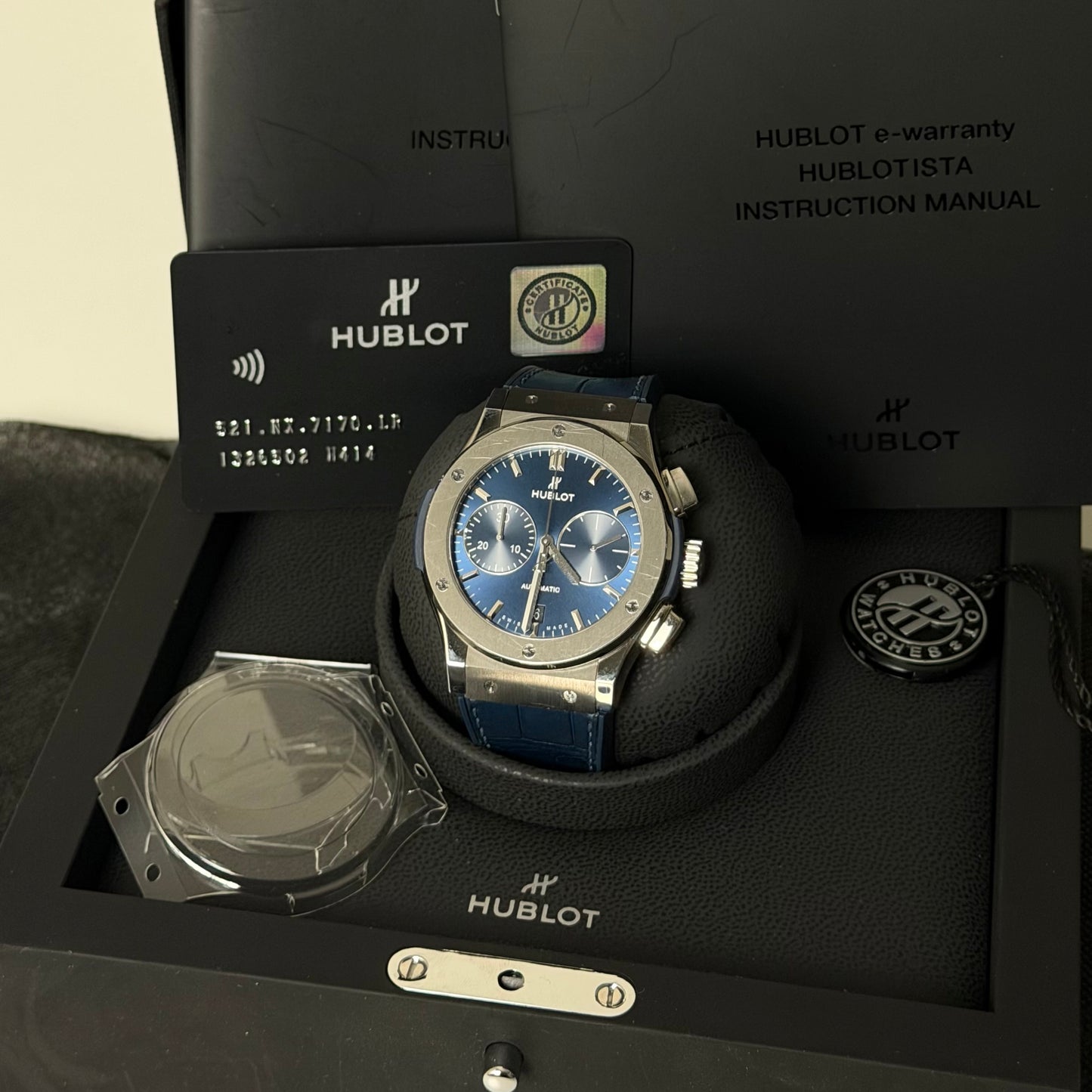 Hublot Classic Fusion Chronograph Titanium Blue 521.NX.7170.LR