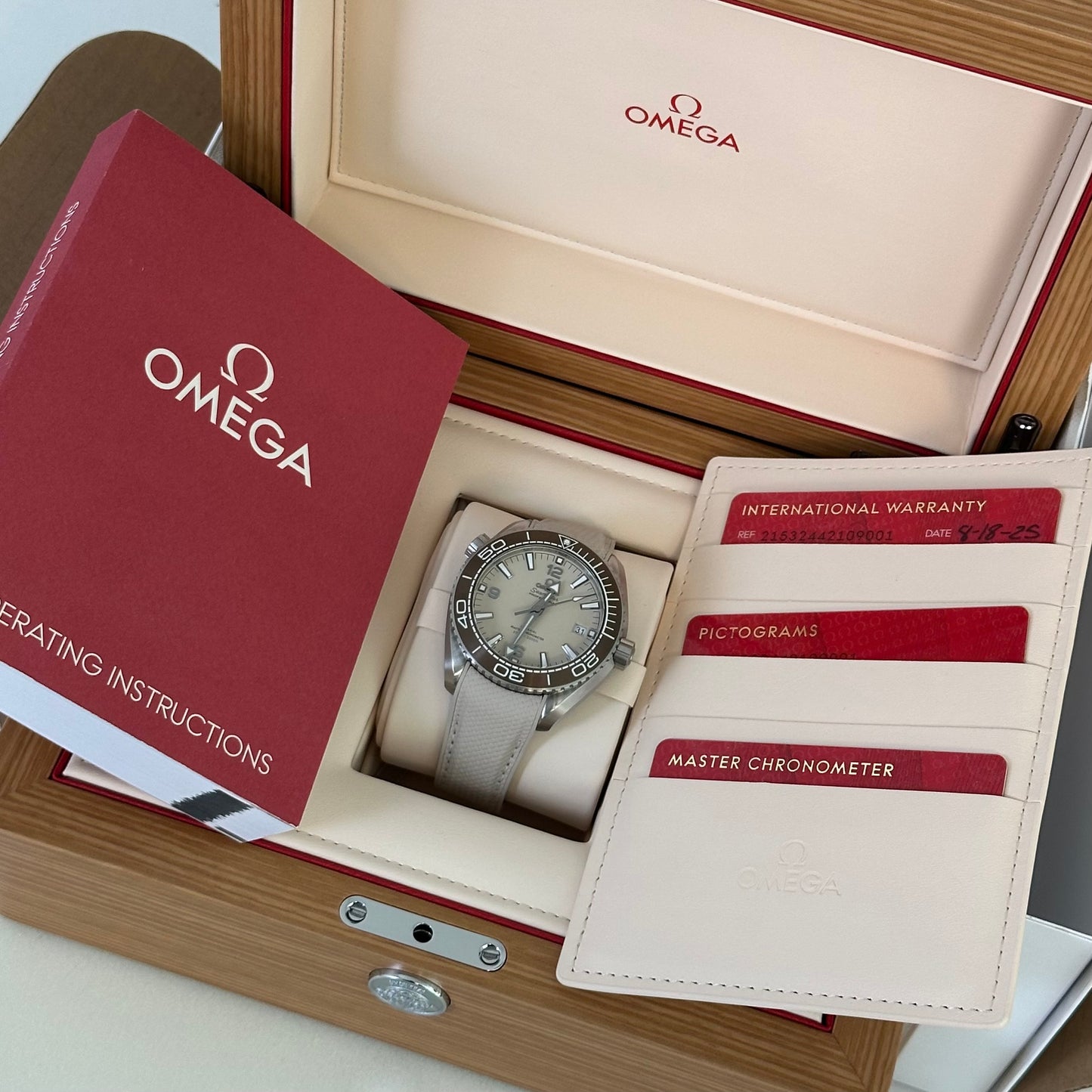 NEW Omega Seamaster Planet Ocean Khaki 215.32.44.21.09.001