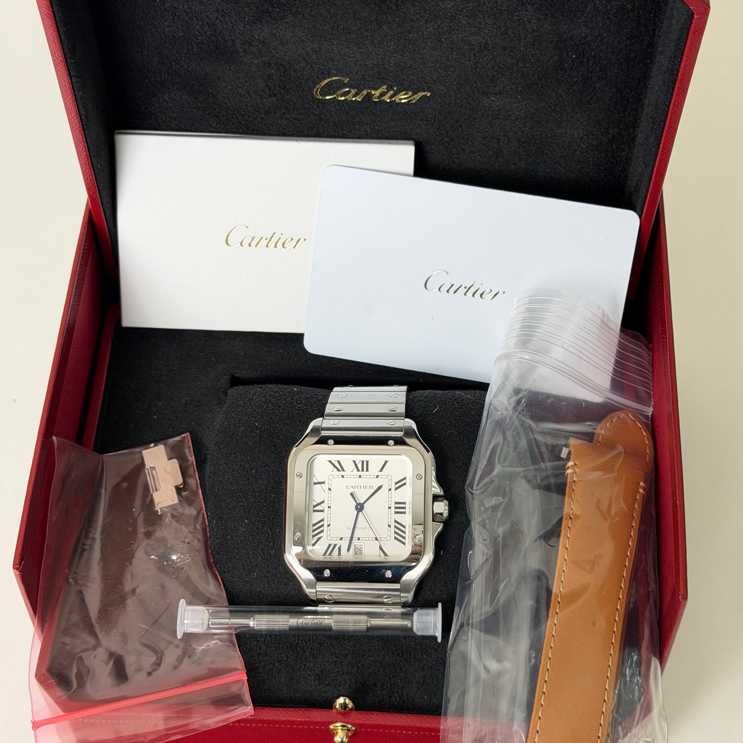 Cartier Santos Large White WSSA0018