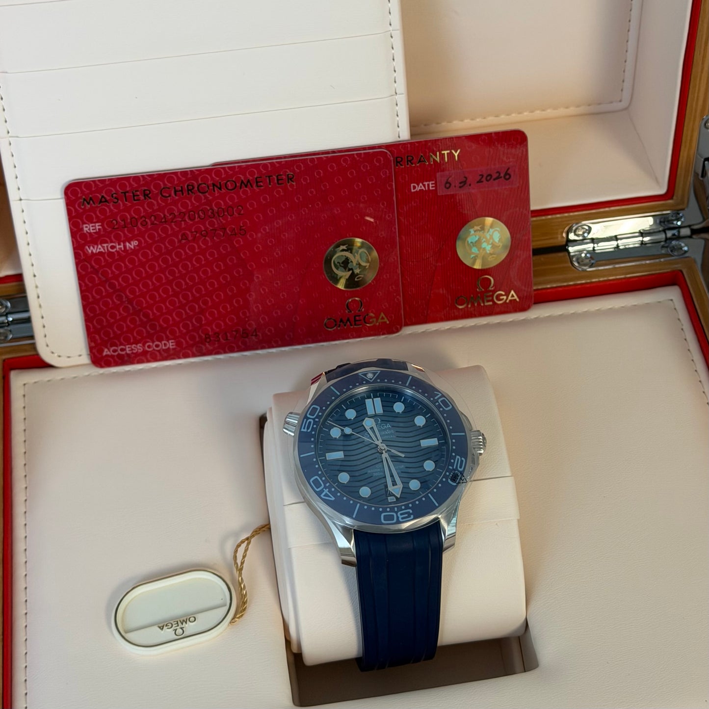 NEW Omega Seamaster Diver 300m Summer Blue 210.32.42.20.03.002