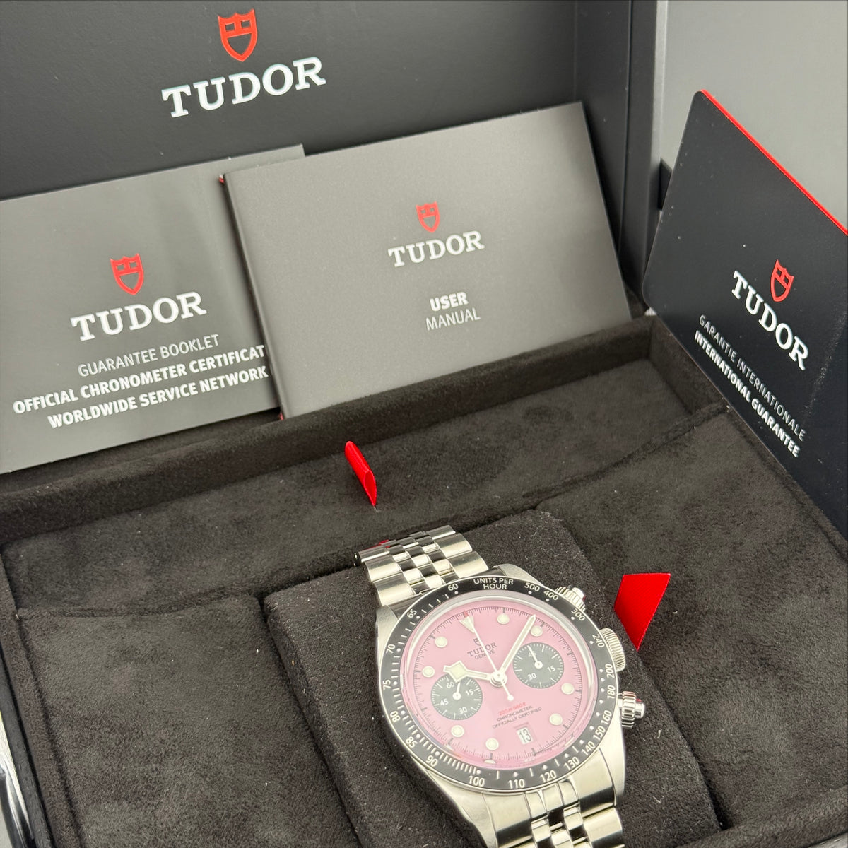 NEW Tudor Black Bay Chrono Pink Flamingo 79360N