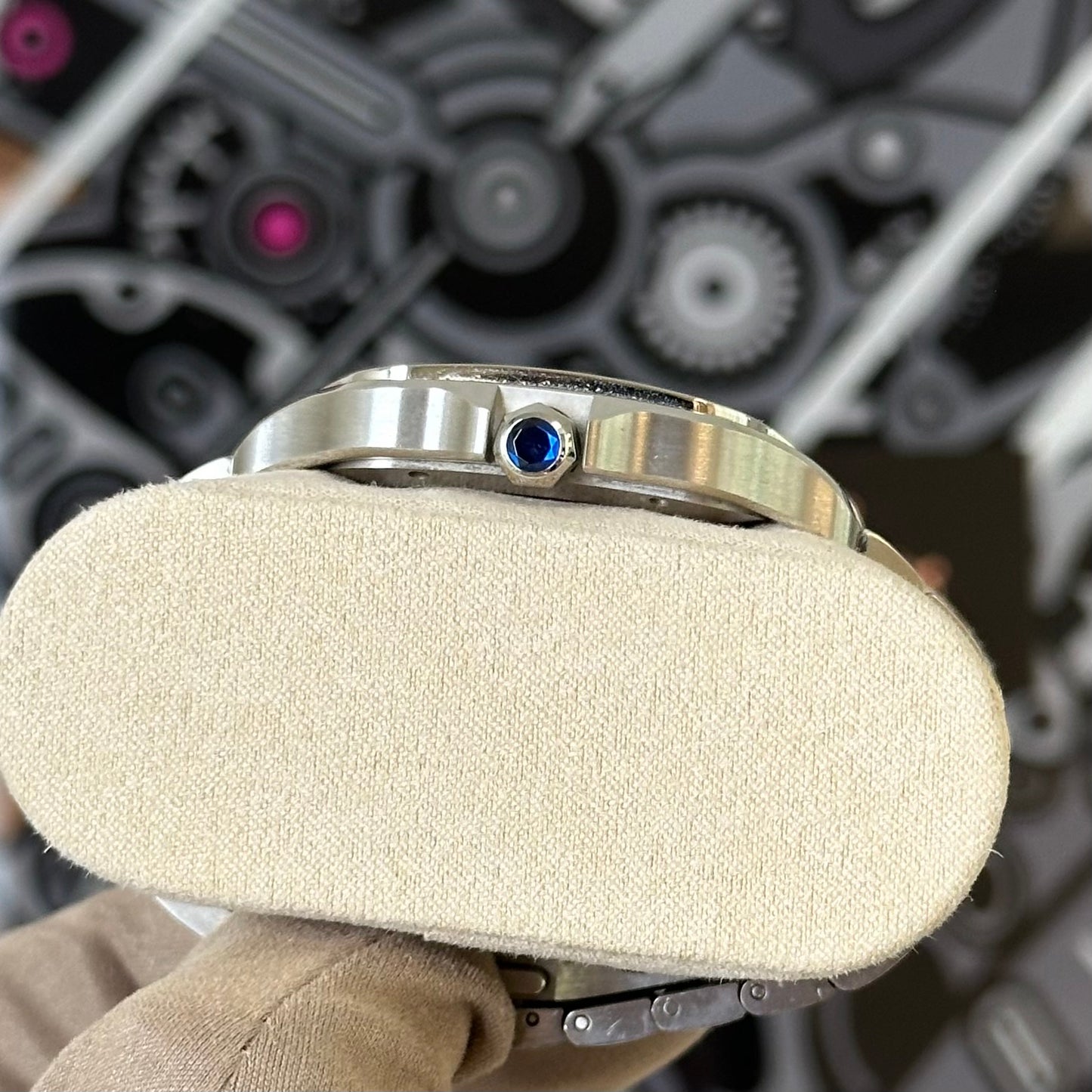 Cartier Santos Large Blue Dial WSSA0030