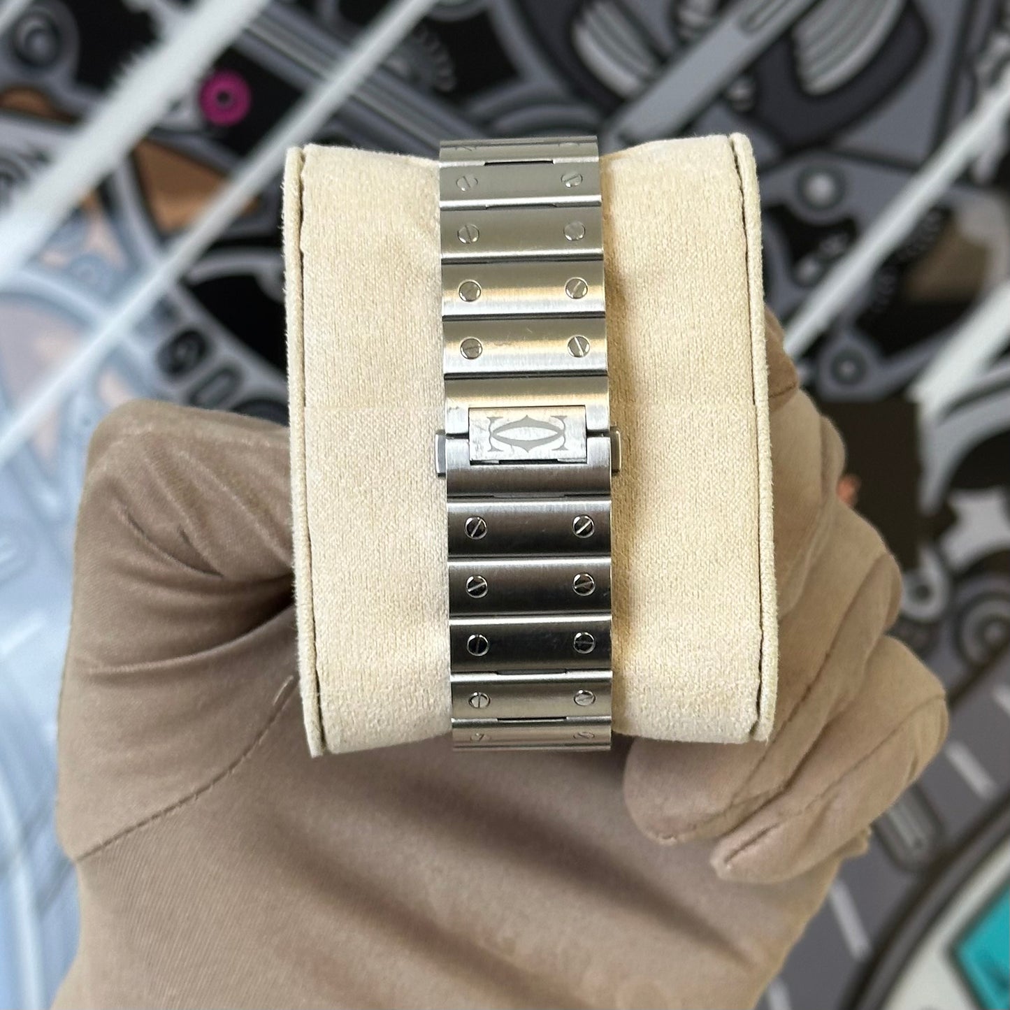 Cartier Santos Large Blue Dial WSSA0030