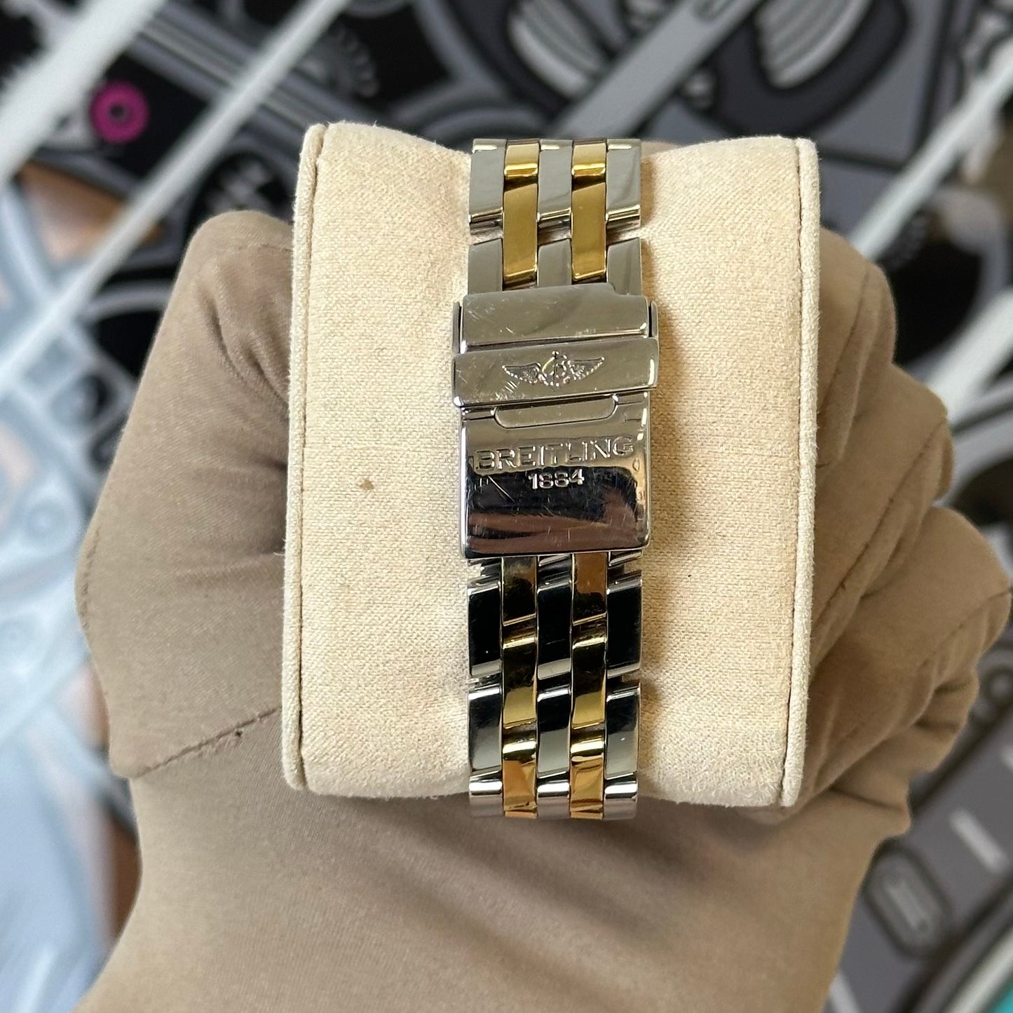 Breitling Chronomat Steel 18K Yellow Gold D13048