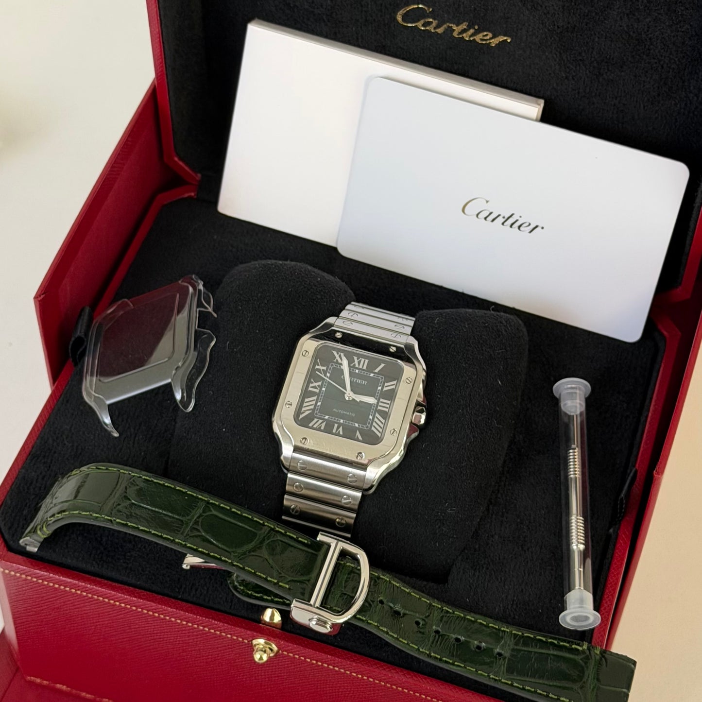 Cartier Medium Santos Green WSSA0061
