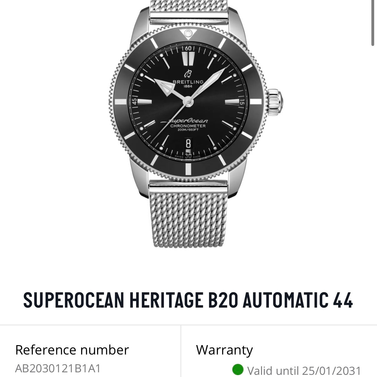 NEW Breitling SuperOcean Heritage B20 44 AB2030