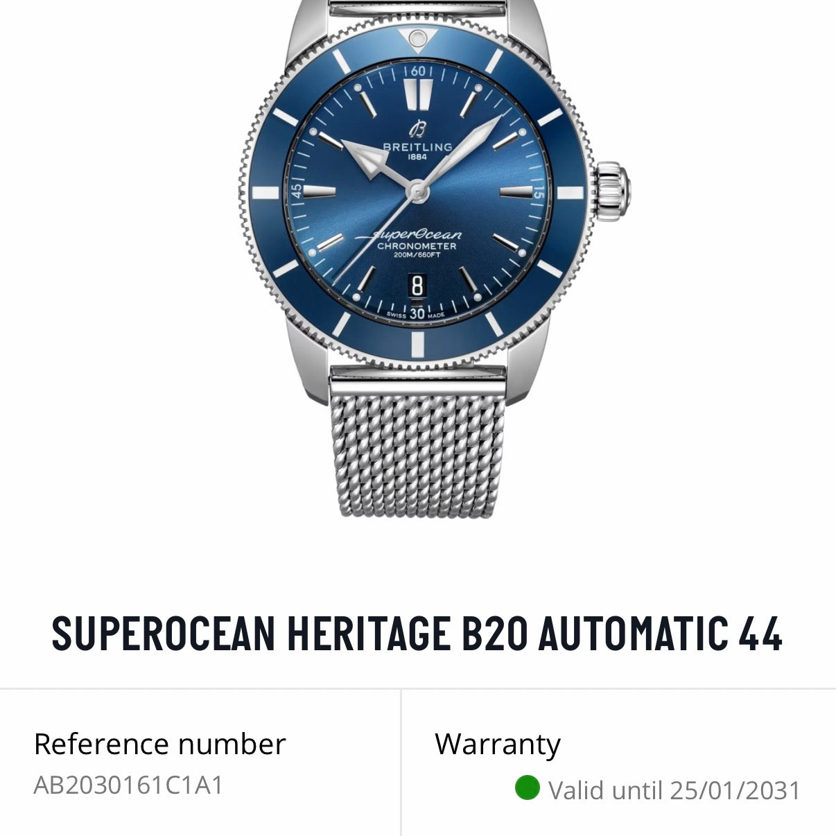 NEW Breitling SueprOcean Heritage B20 44 AB2030