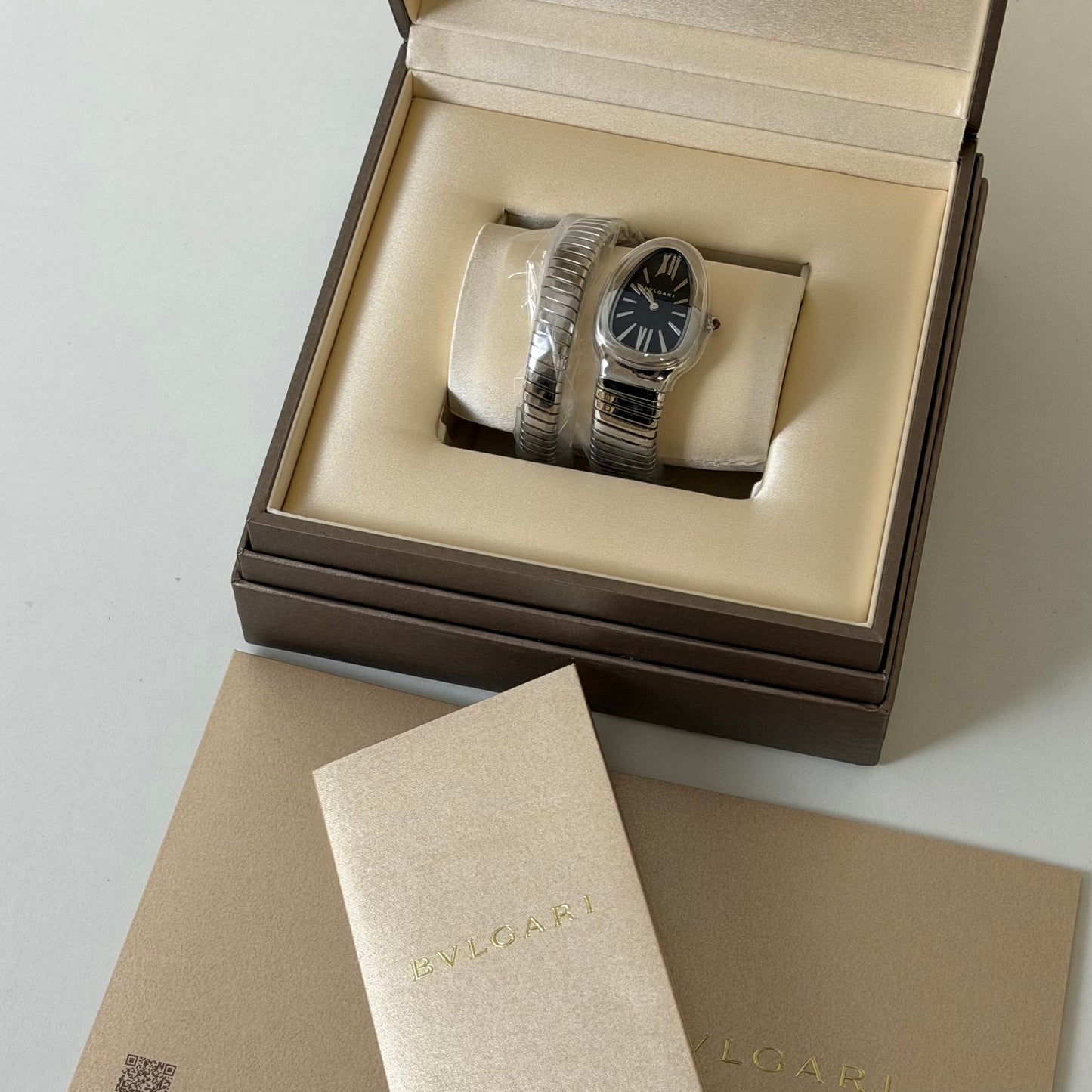 NEW Bvlgari Serpenti Tubogas Steel Black 102826