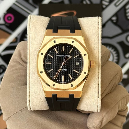 Audemars Piguet Royal Oak Rose Gold Black Dial 15300OR