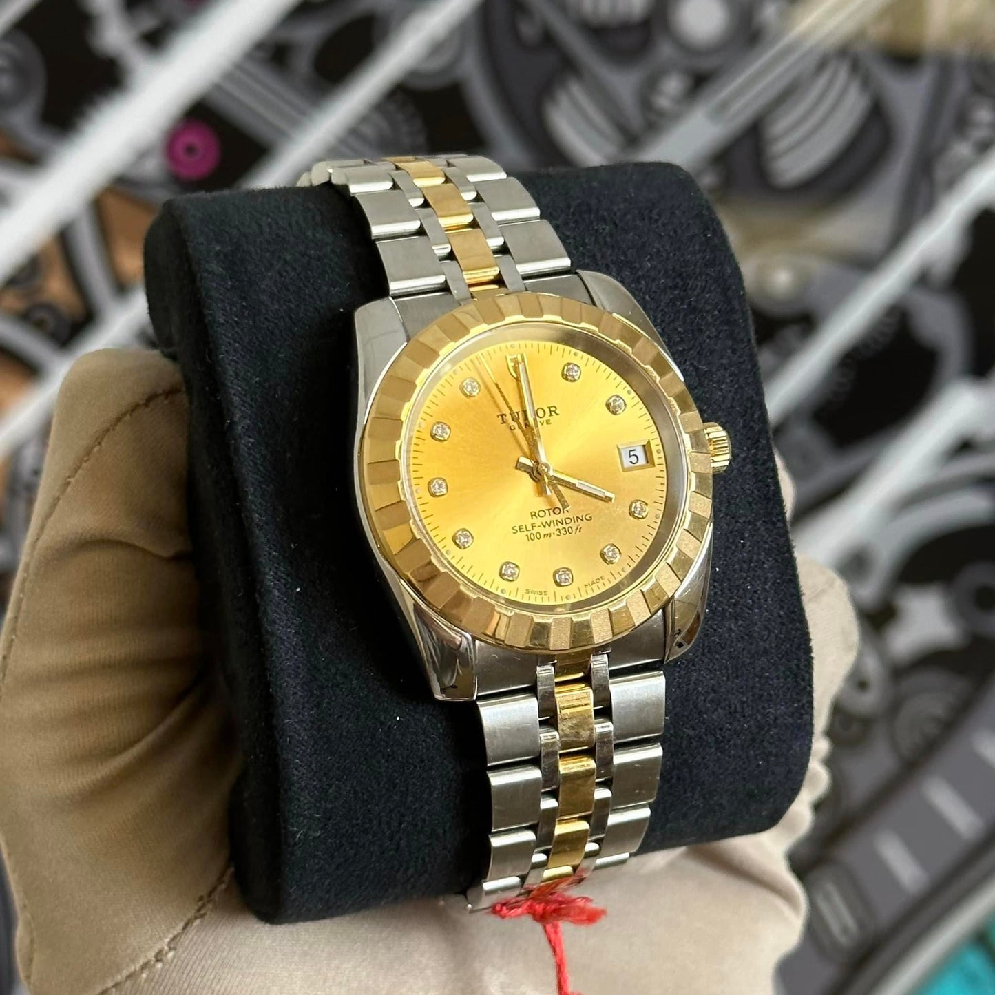 Tudor Classic Gold Diamond Dial 21013