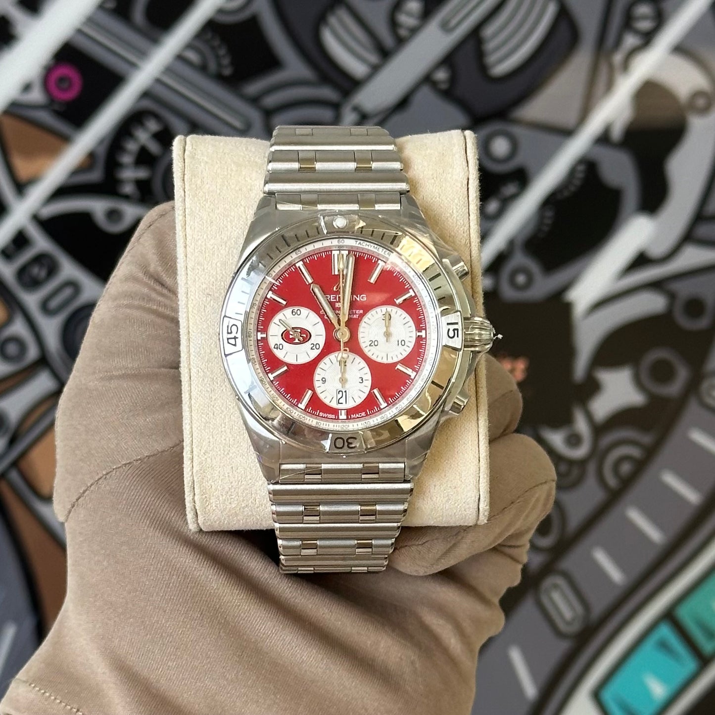 NEW Breitling B01 SF 49er NFL Edition AB0134