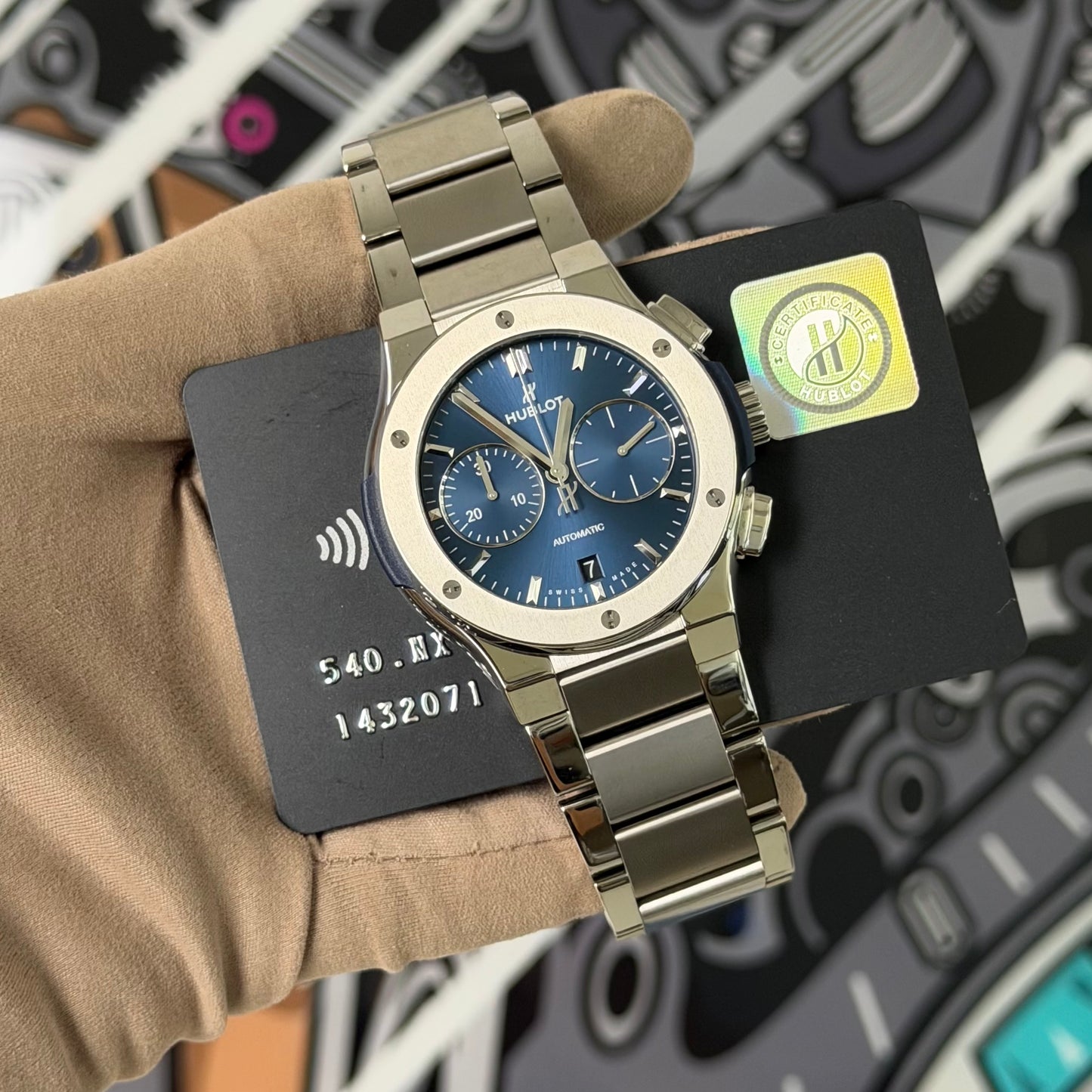 Hublot Classic Fusion Chronograph Blue Titanium 540.NX.7170.NX