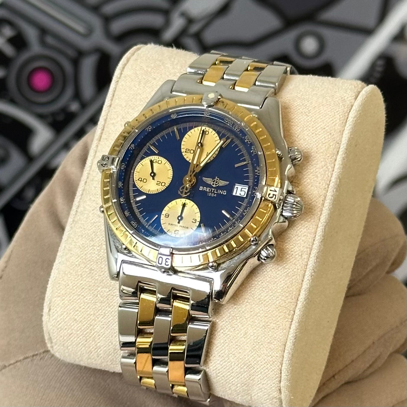 Breitling Chronomat Steel 18K Yellow Gold D13048