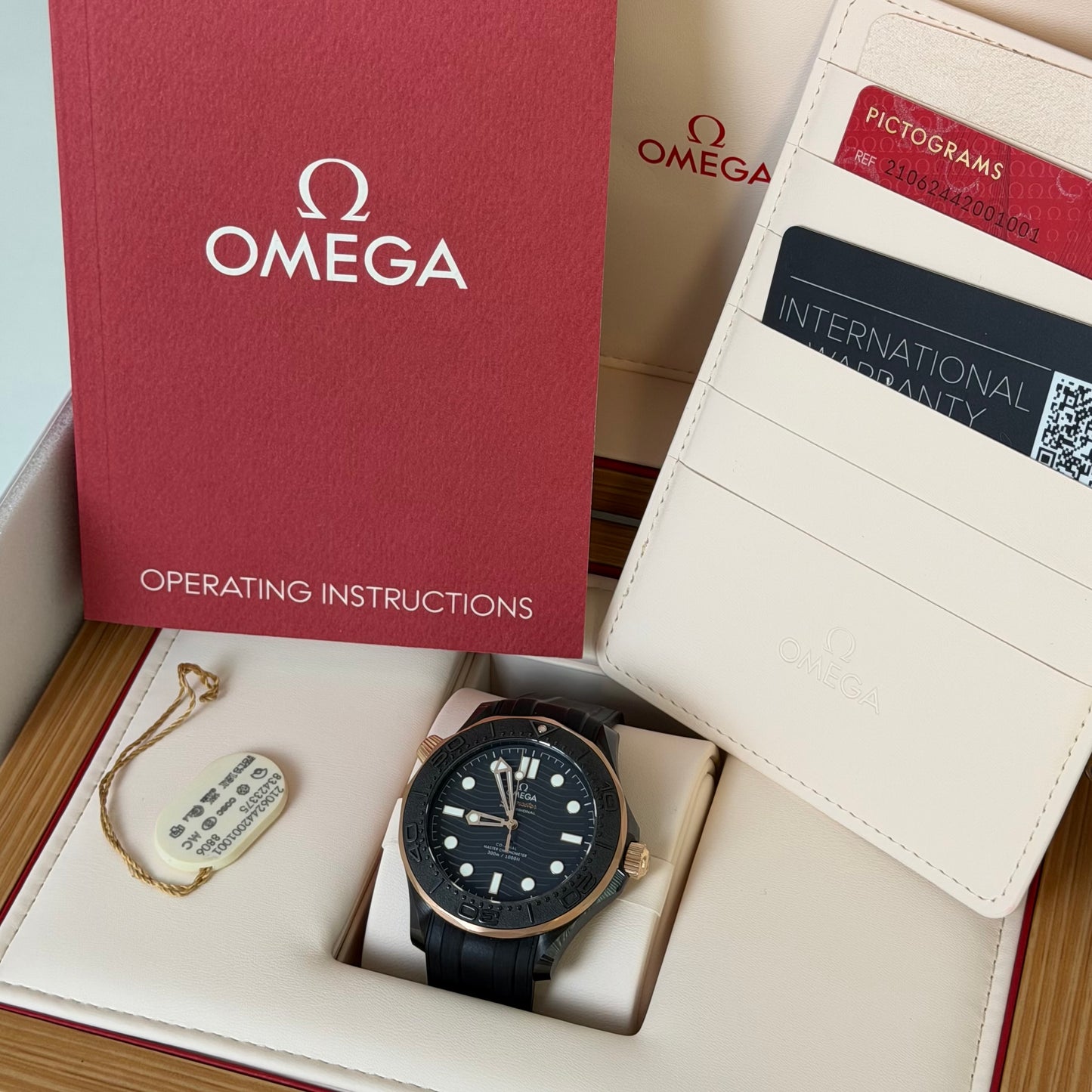 Omega Black Ceramic Bezel Rose Gold Case 210.62.44.20.01.001