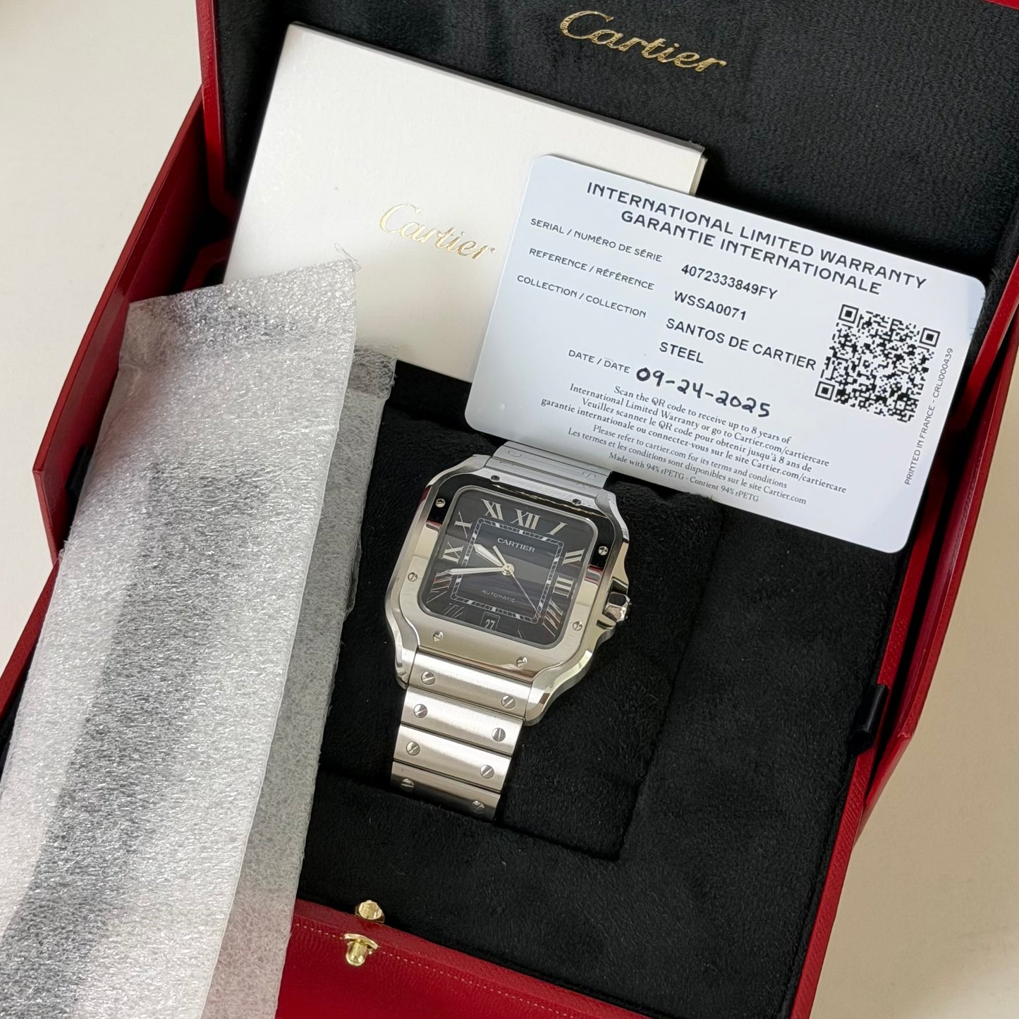 Cartier Santos Large Blue Dial WSSA0071