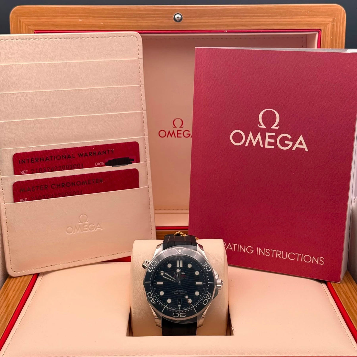NEW Omega Seamaster Diver 300m Black Rubber 210.32.42.20.01.001