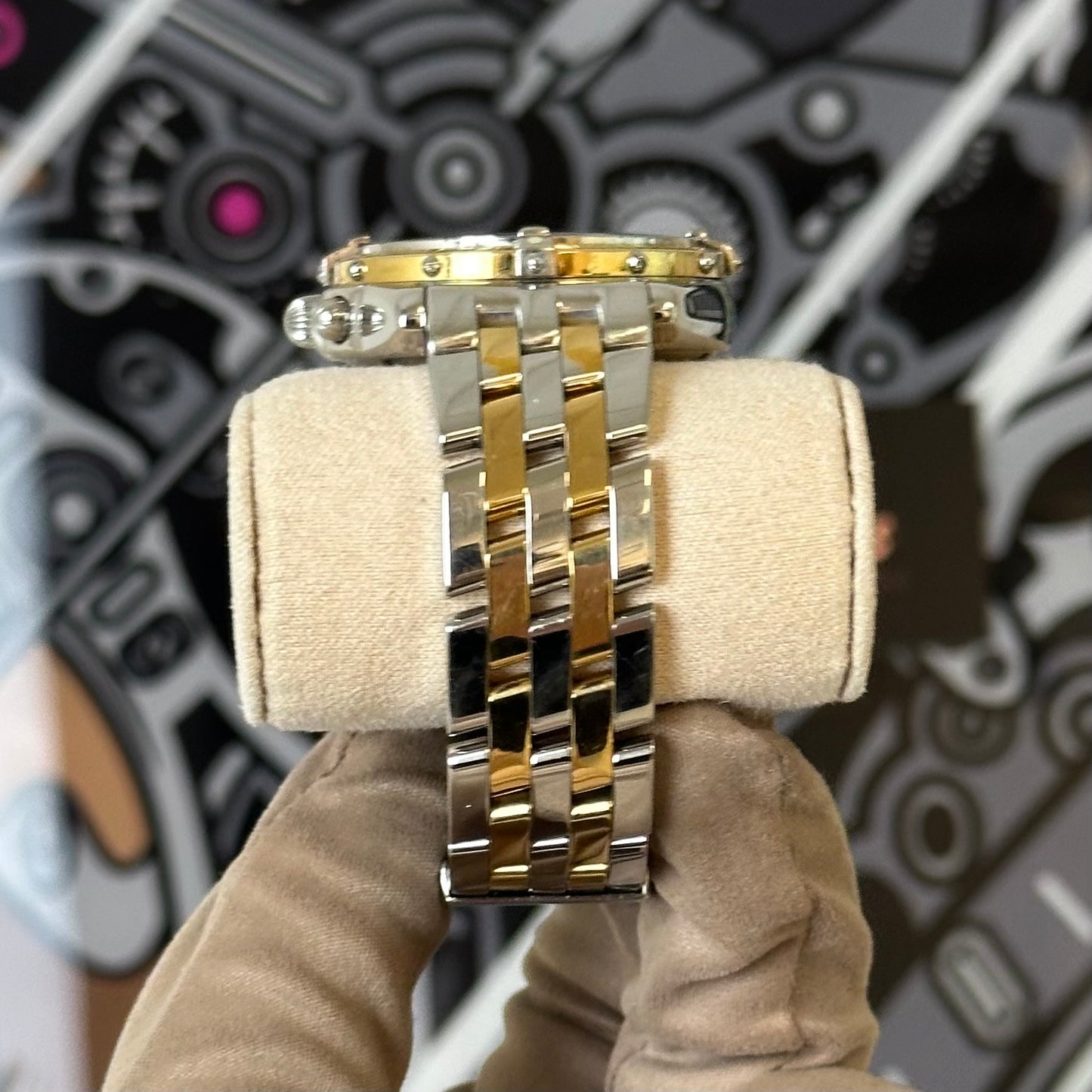 Breitling Chronomat Steel 18K Yellow Gold D13048