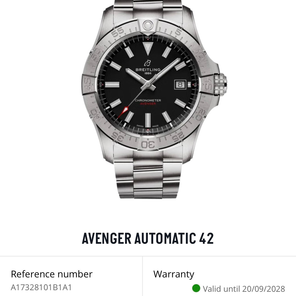 NEW Breitling Avenger Automatic 42mm A17328101B1A1