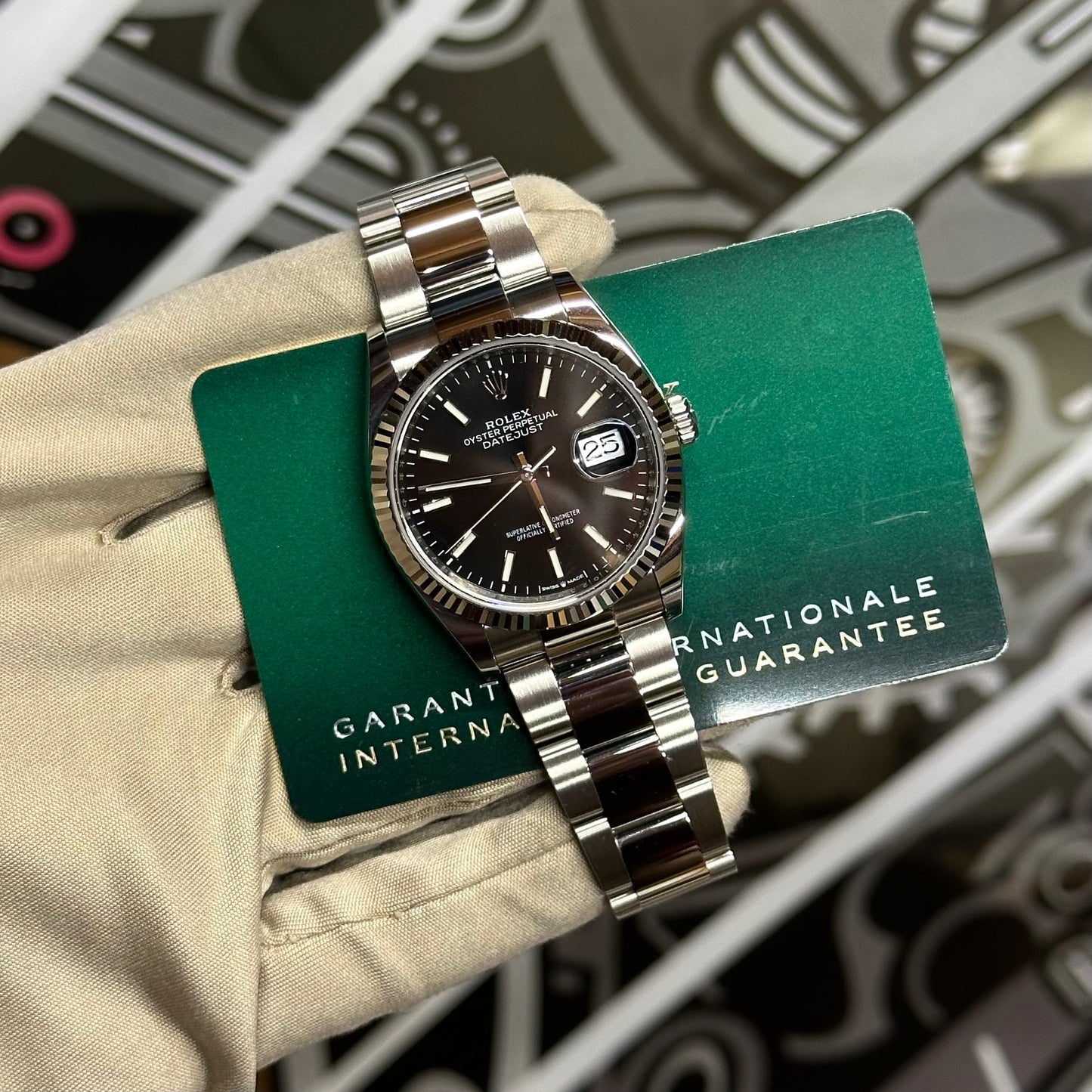 Rolex Datejust 36 Black Stick 126234