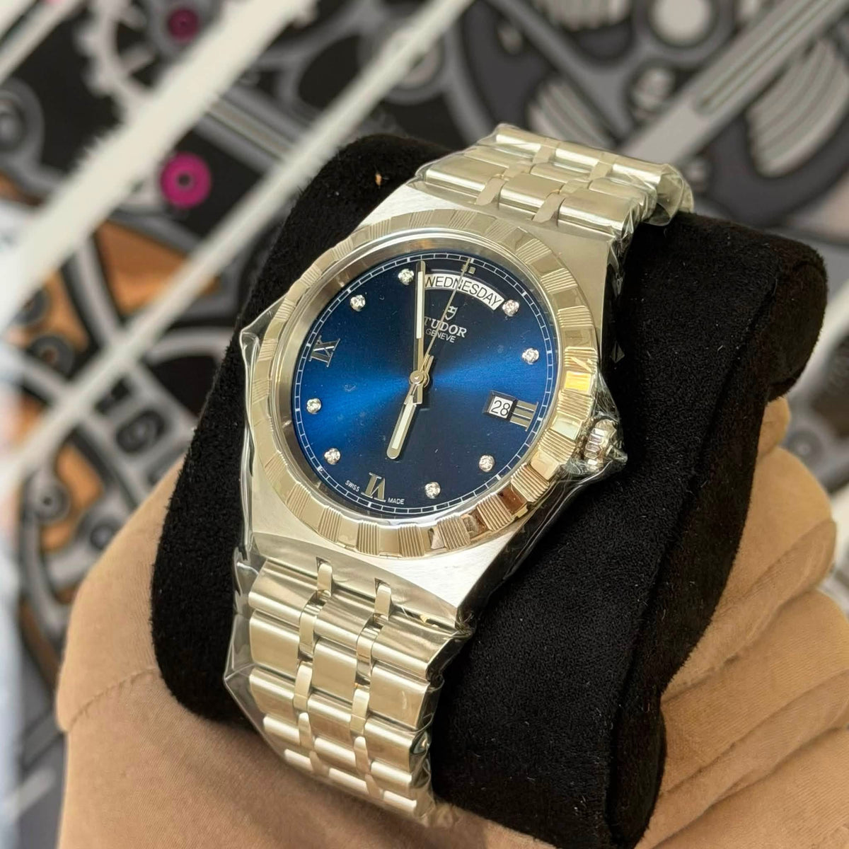 NEW Tudor Royal Blue Diamond Dial 28600
