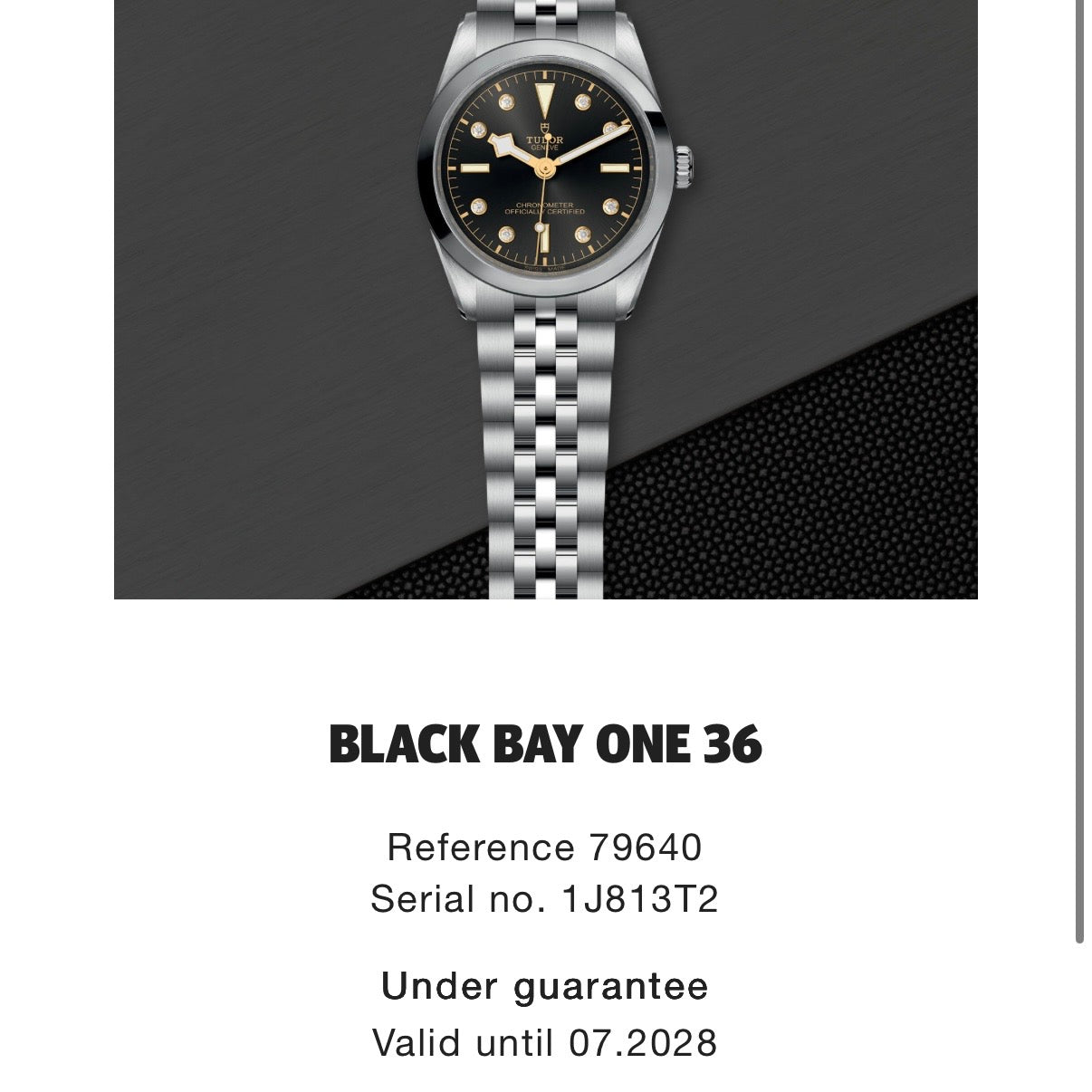 Tudor Black Bay 36 Diamond Dial 79640