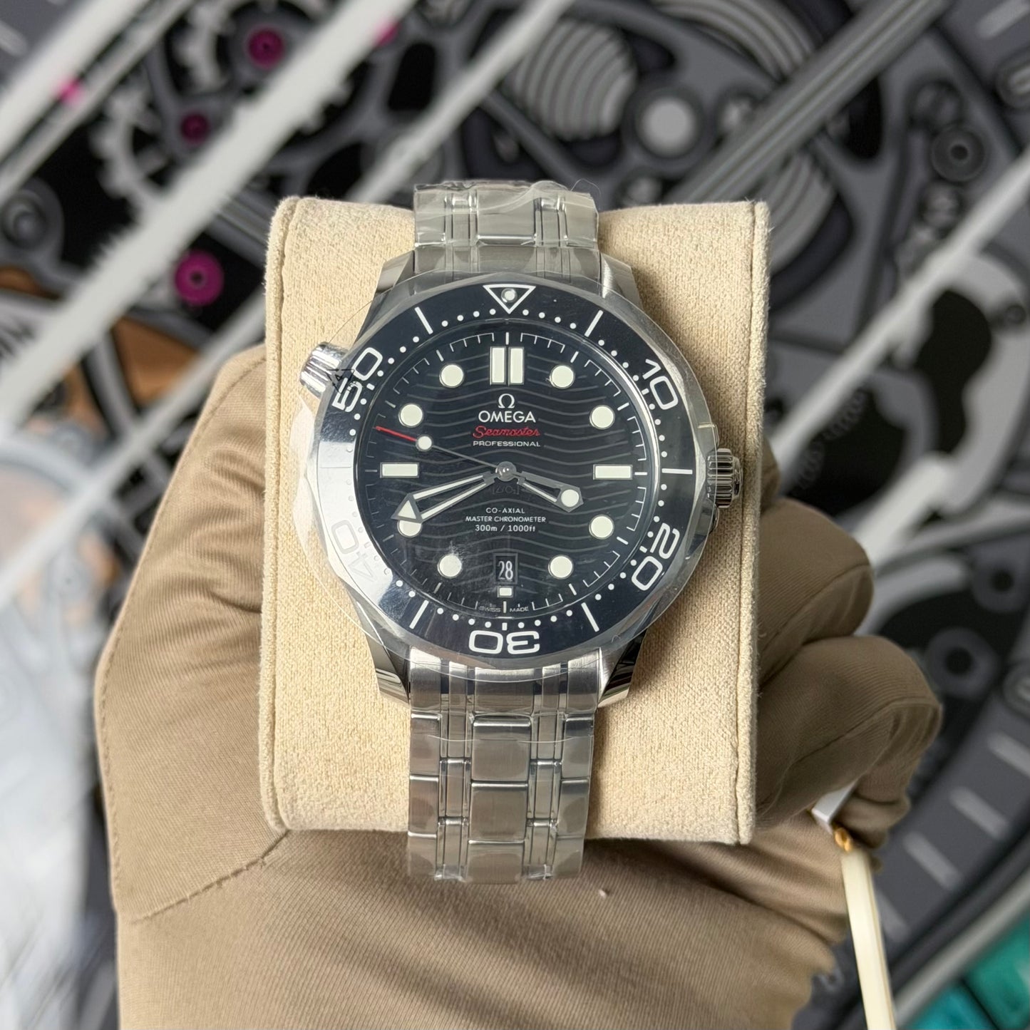 NEW Omega Seamaster 300 Black Dial 210.30.42.20.01.001