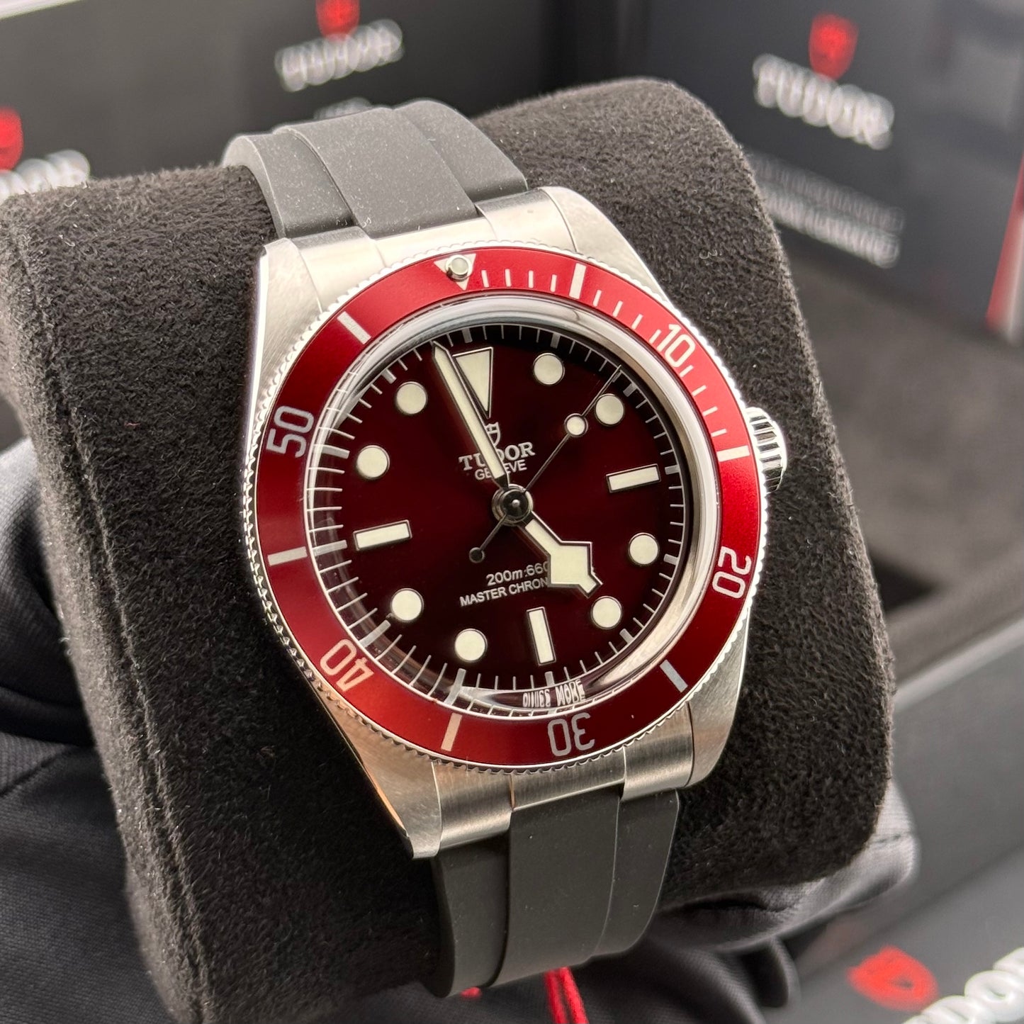 NEW Tudor Black Bay 58 Burgundy Rubber Strap 7939A10RU