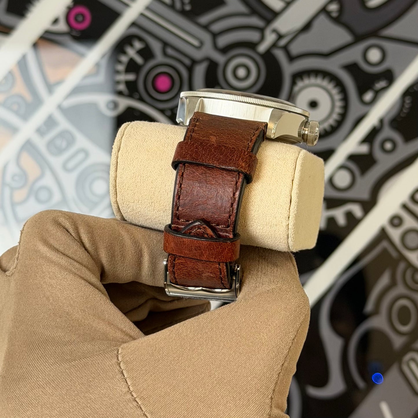 NEW Tudor GMT Pepsi Leather Strap Model 79830RB