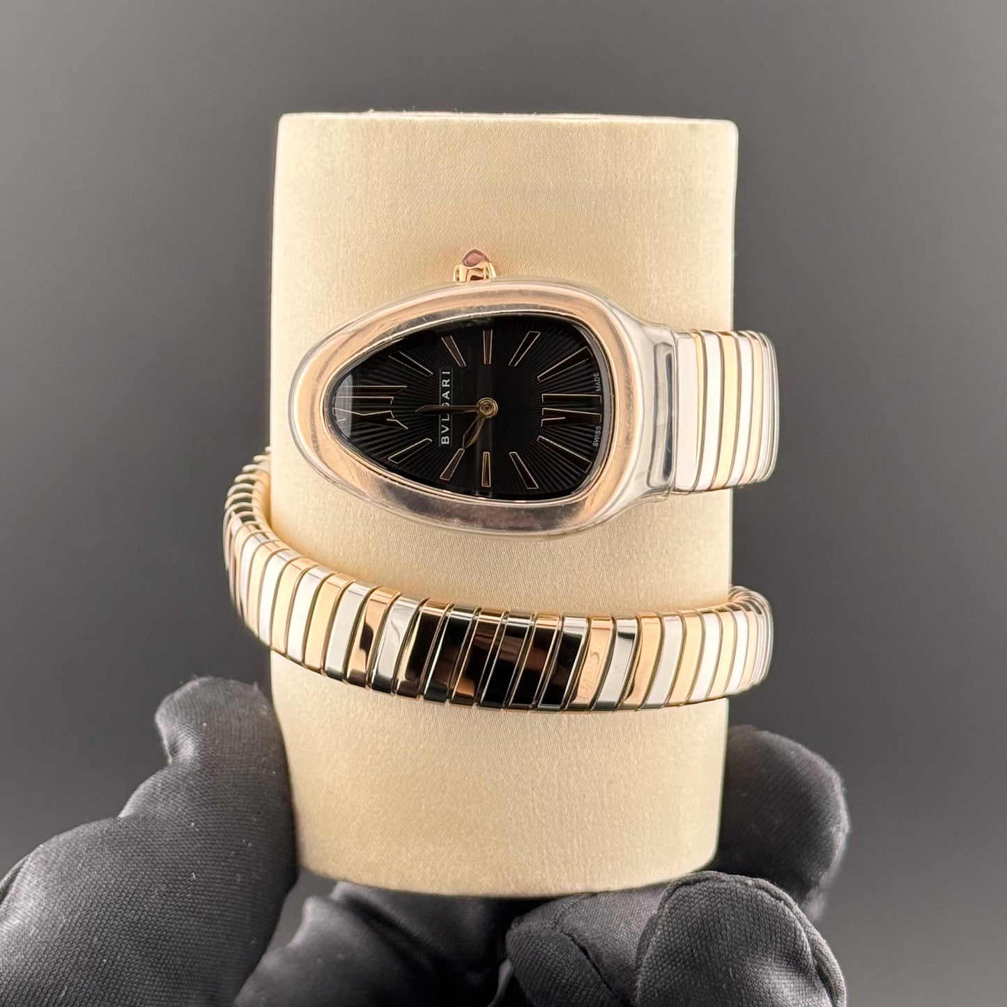 NEW Bulgari Serpenti Tubogas Steel & 18k Rose Gold 102123