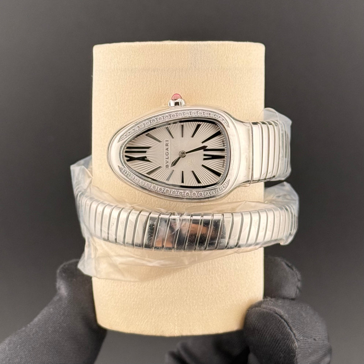 NEW Bvlgari Serpenti Tubogas White Diamond 101827