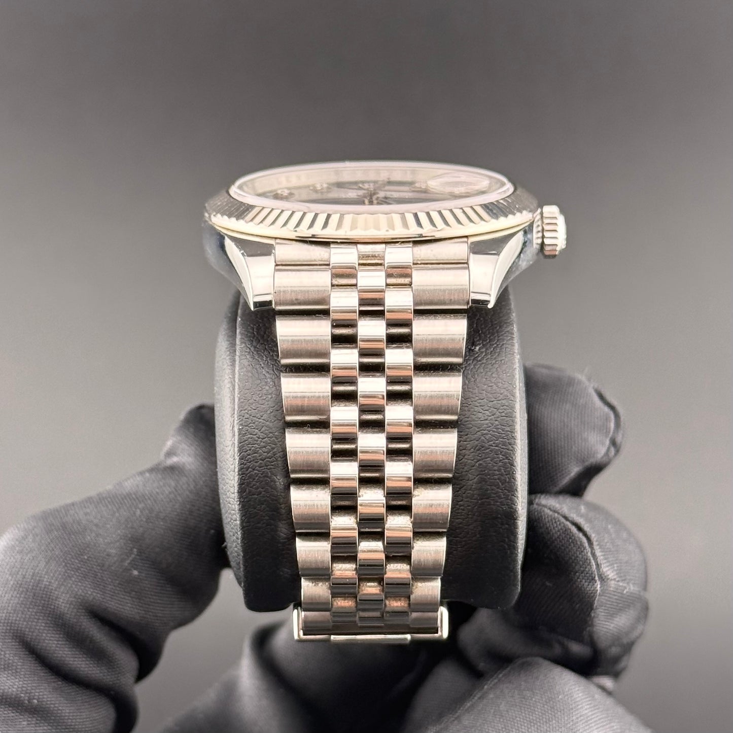 Rolex Datejust 41mm Fluted Jubilee Black Diamond 126334