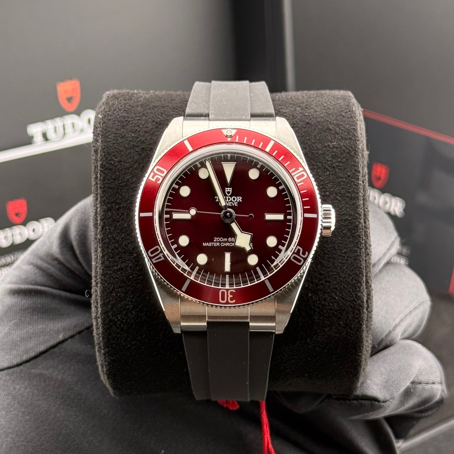 NEW Tudor Black Bay 58 Burgundy Rubber Strap 7939A10RU