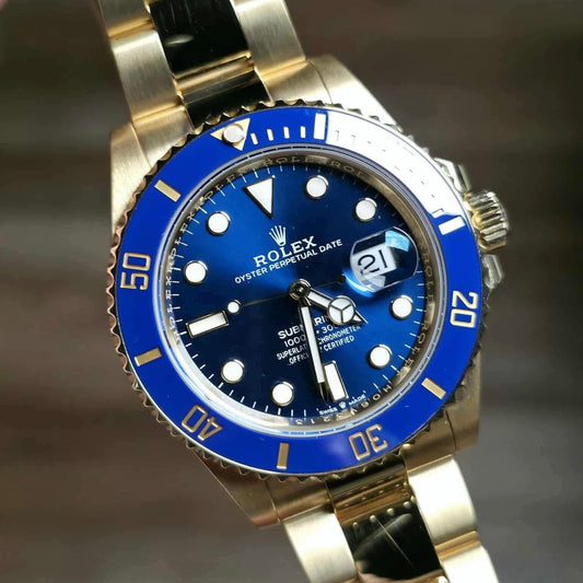 Rolex Gold Submariner Blue Dial 126618LB