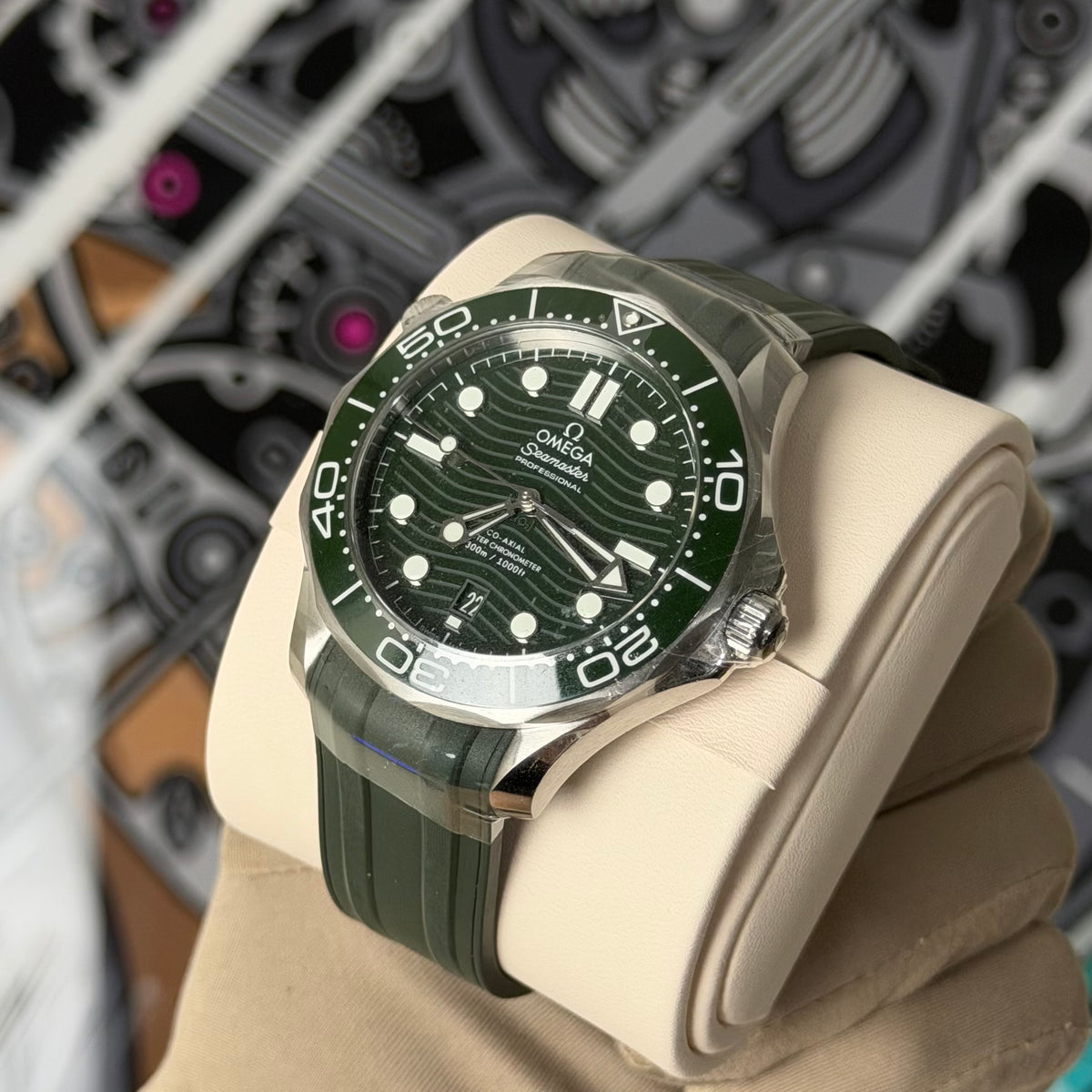 NEW Omega Seamaster Green 210.32.42.20.10.001