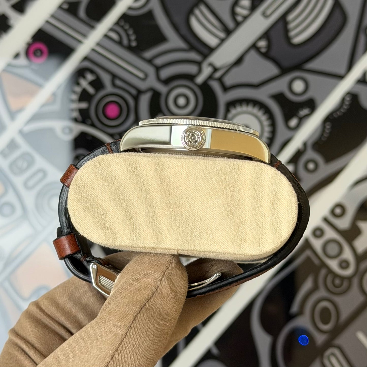 NEW Tudor GMT Pepsi Leather Strap Model 79830RB