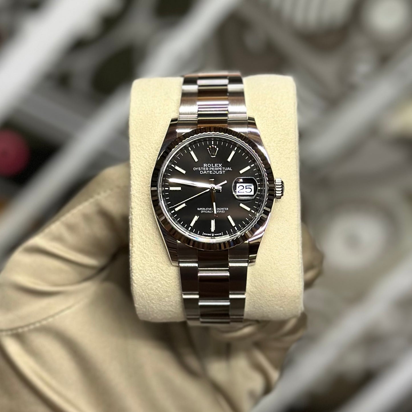 Rolex Datejust 36 Black Stick 126234