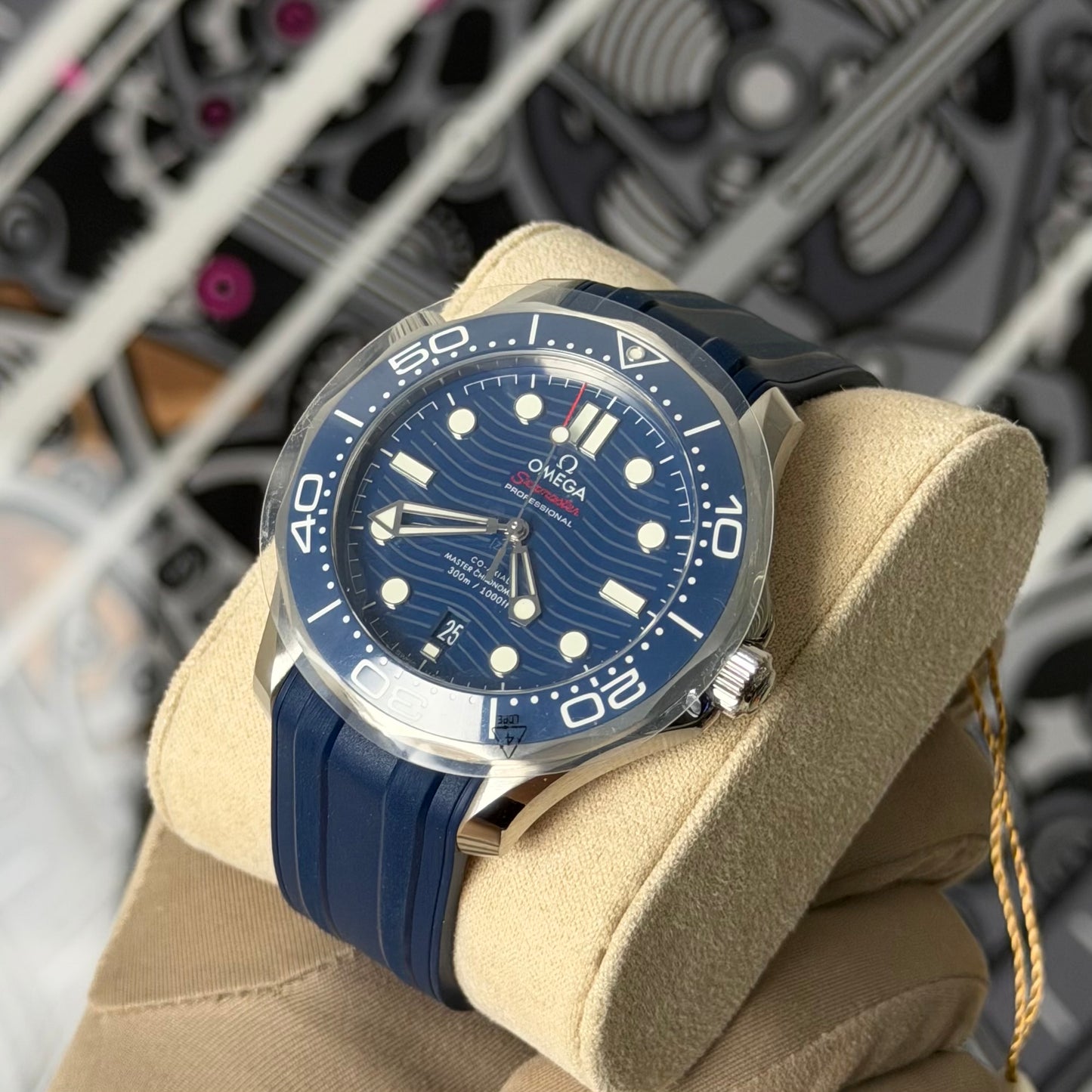 NEW Omega Seamaster 300 Blue Dial 210.32.42.20.03.001