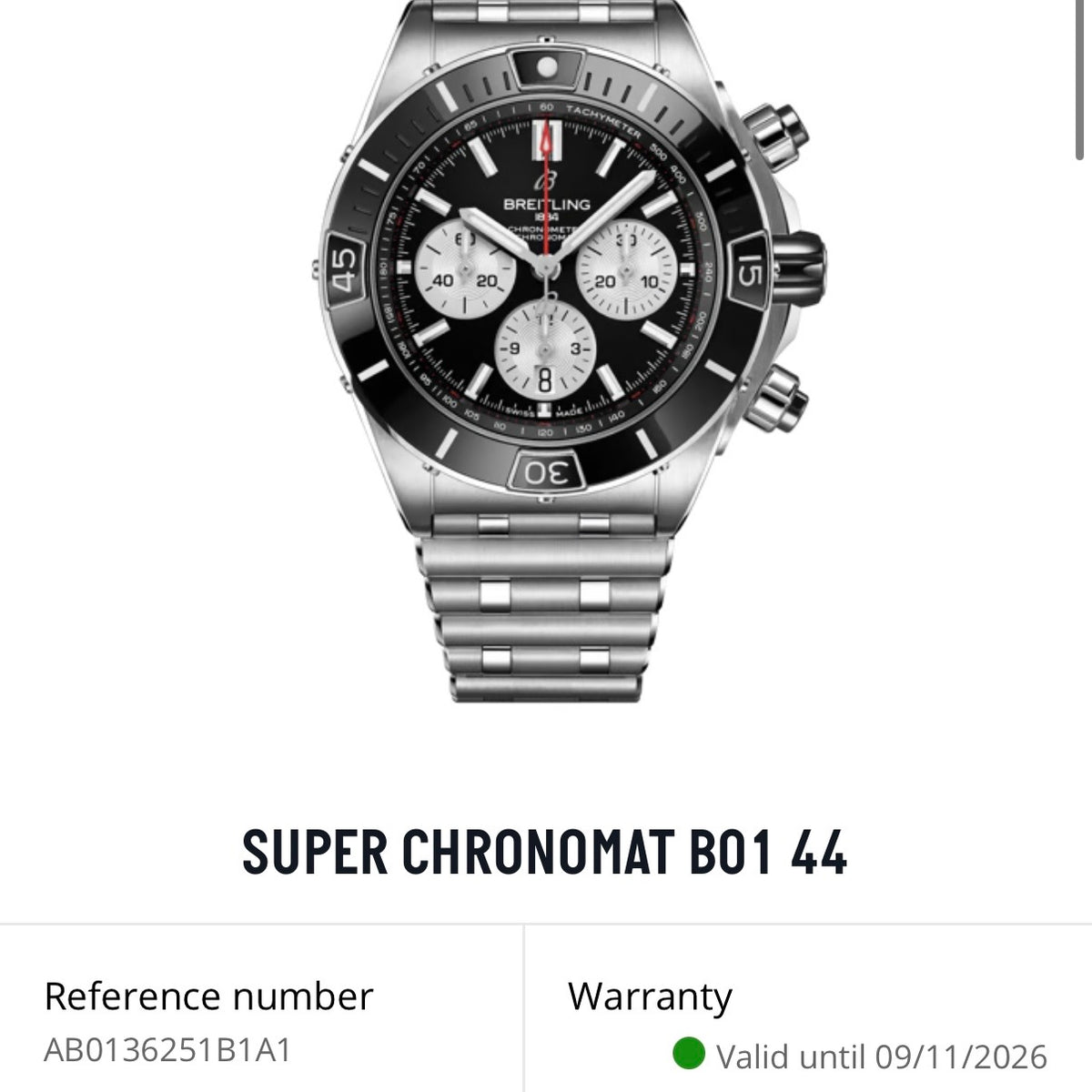 Breitling Super Chronomat B01 44mm AB0136